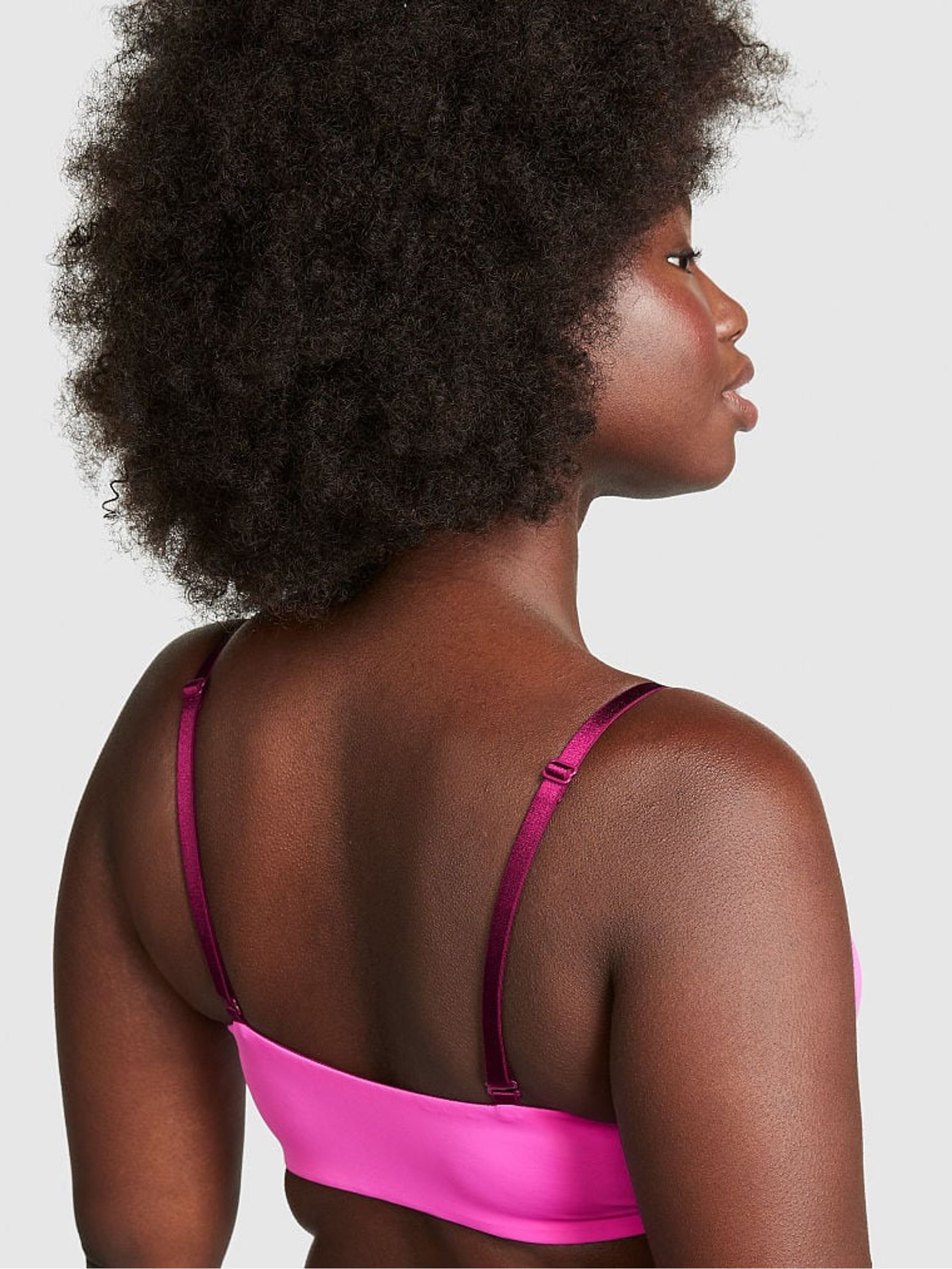 Vivid Magenta Pink Lightly Lined Flip It Demi Bra - Image 2 of 4
