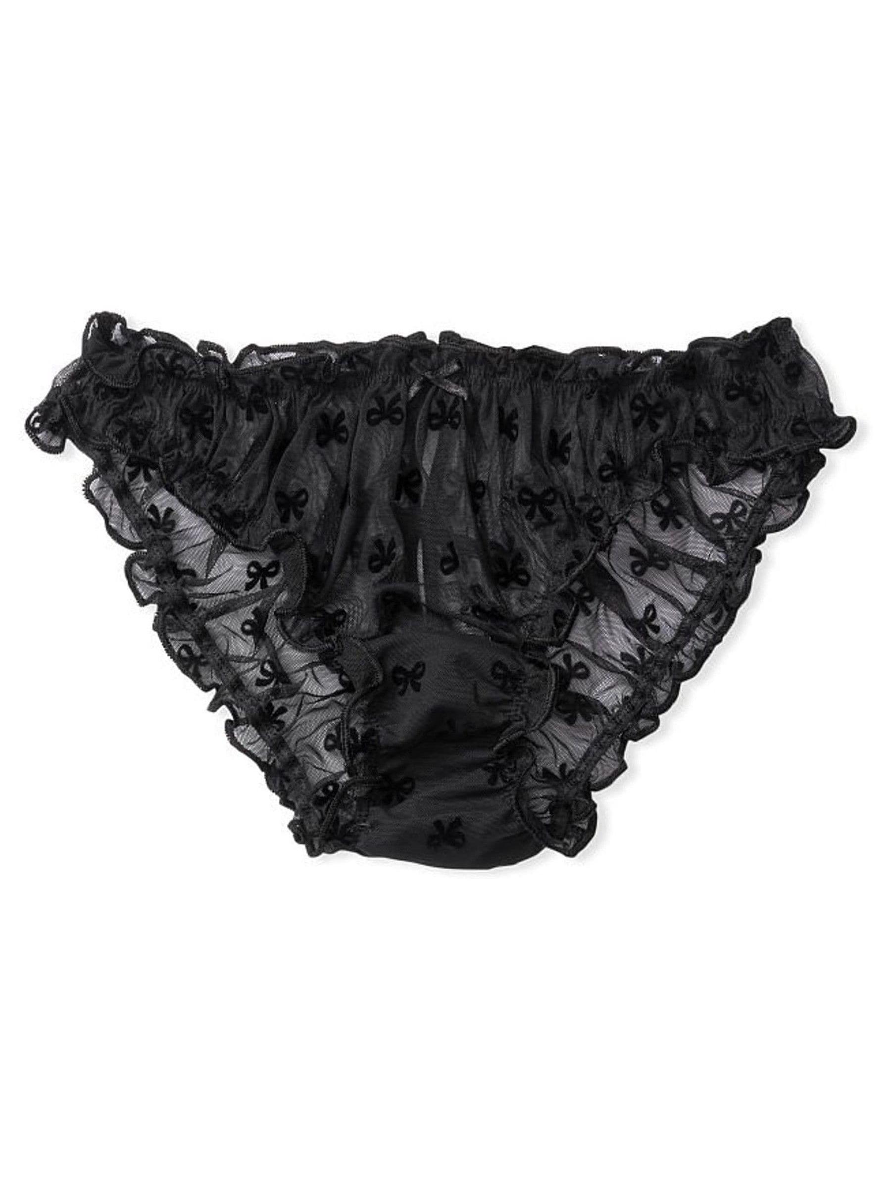 Black Ruffle Mesh Cheekini Panty - Image 3 of 4