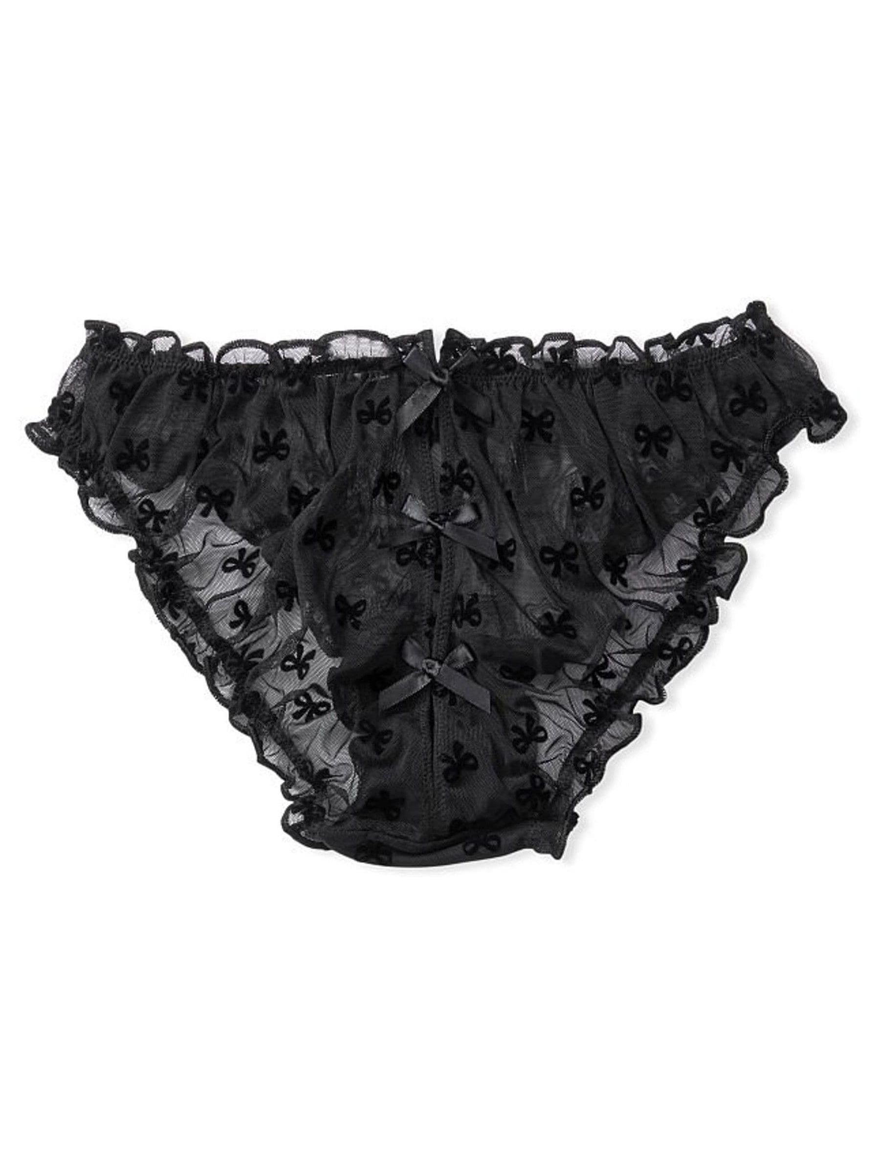 Black Ruffle Mesh Cheekini Panty - Image 4 of 4