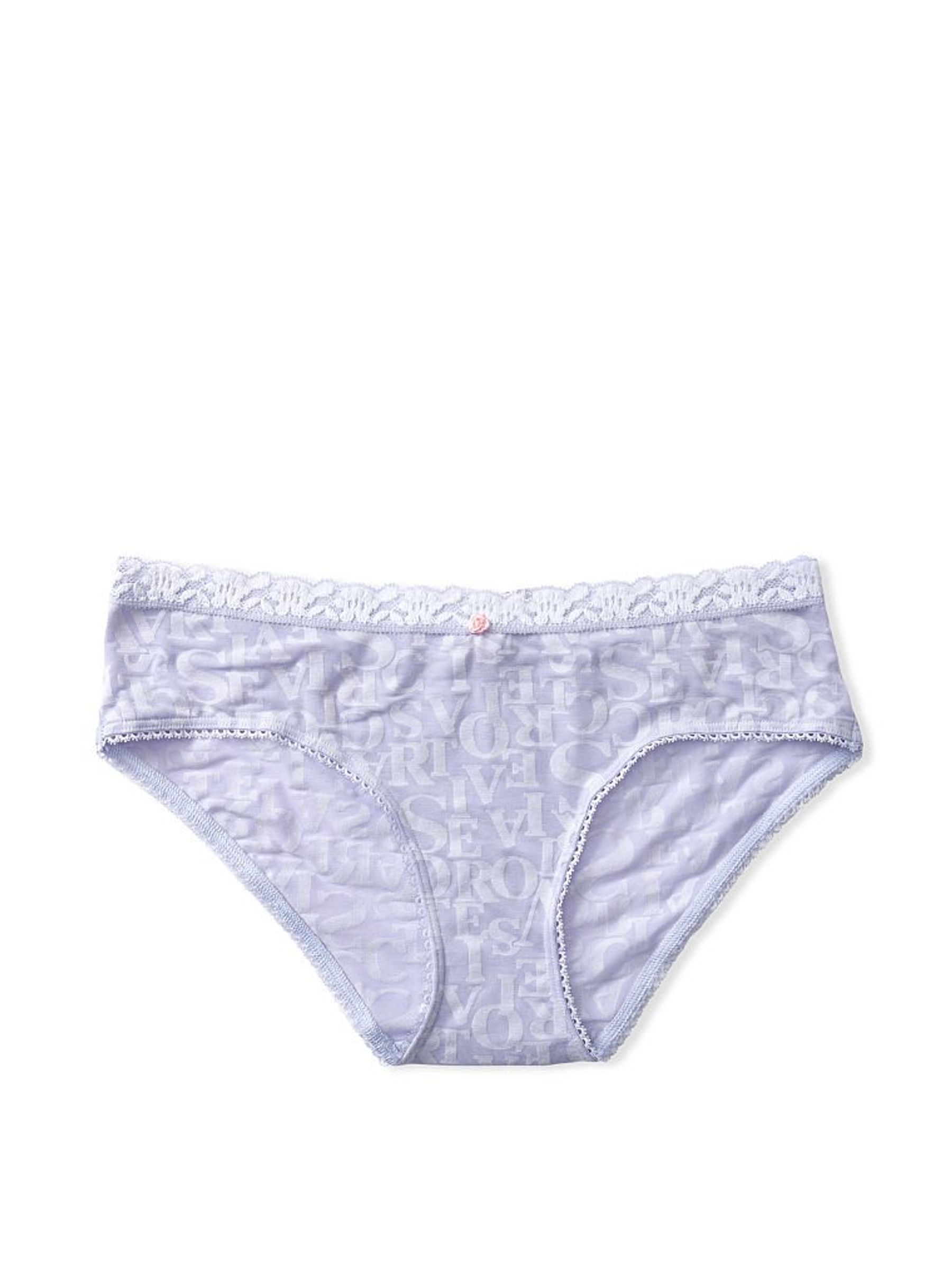 Icy Lavender Alphabet Soup Logo Burnout Hiphugger Panty - Image 3 of 3