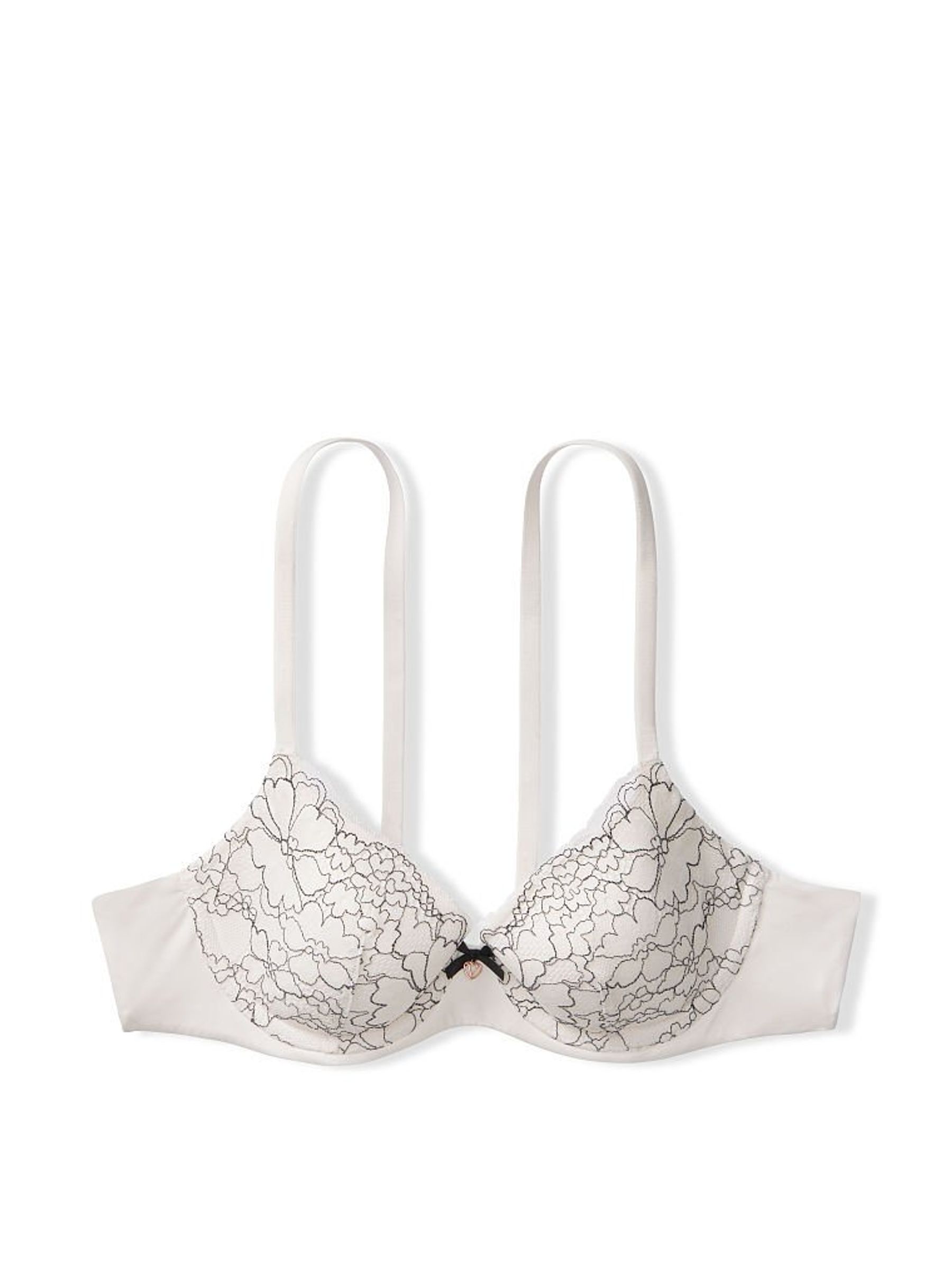 Coconut White Corded XDYE Lace Lightly Lined Demi Bra - Image 4 of 4