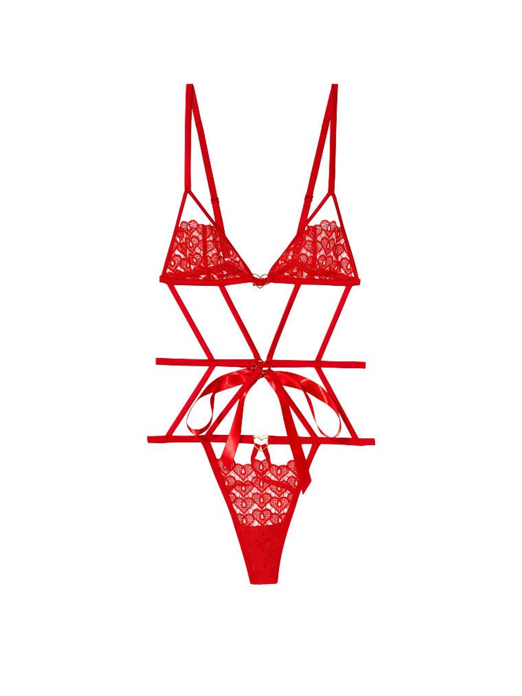 Lipstick Strappy Lace Bodysuit - Image 3 of 3