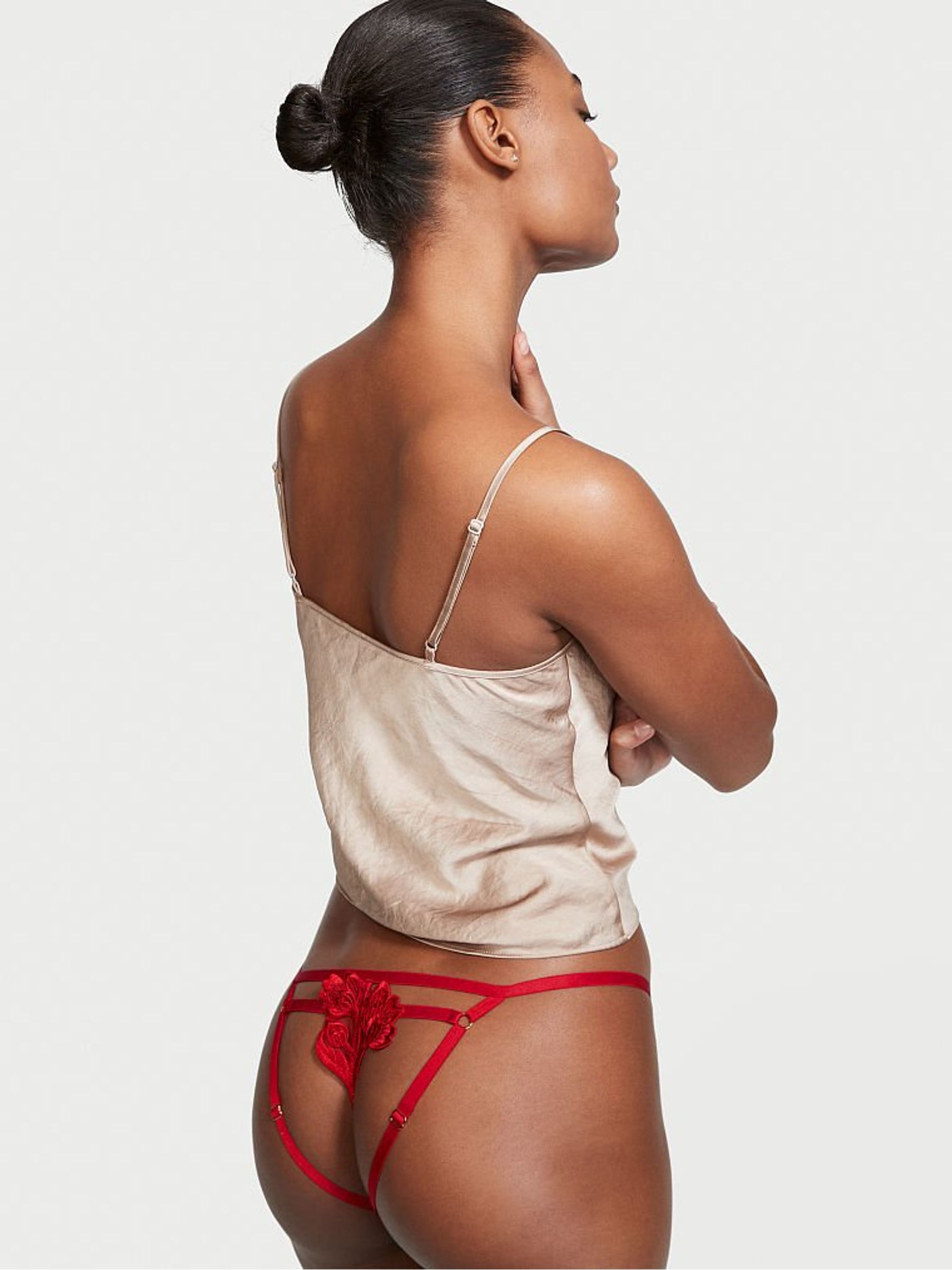 Lipstick Red Strappy Bikini Knickers - Image 2 of 4