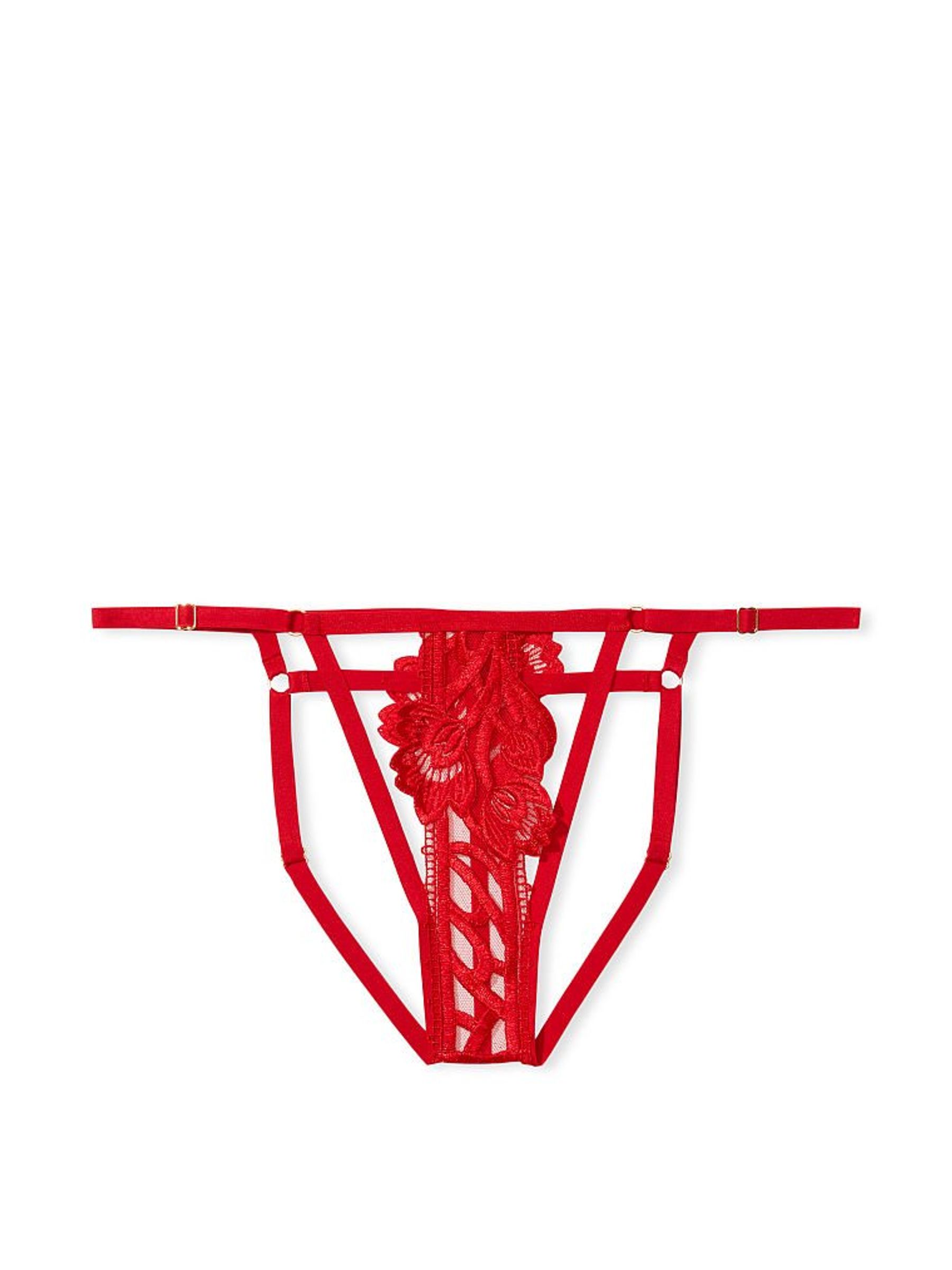 Lipstick Red Strappy Bikini Knickers - Image 3 of 4