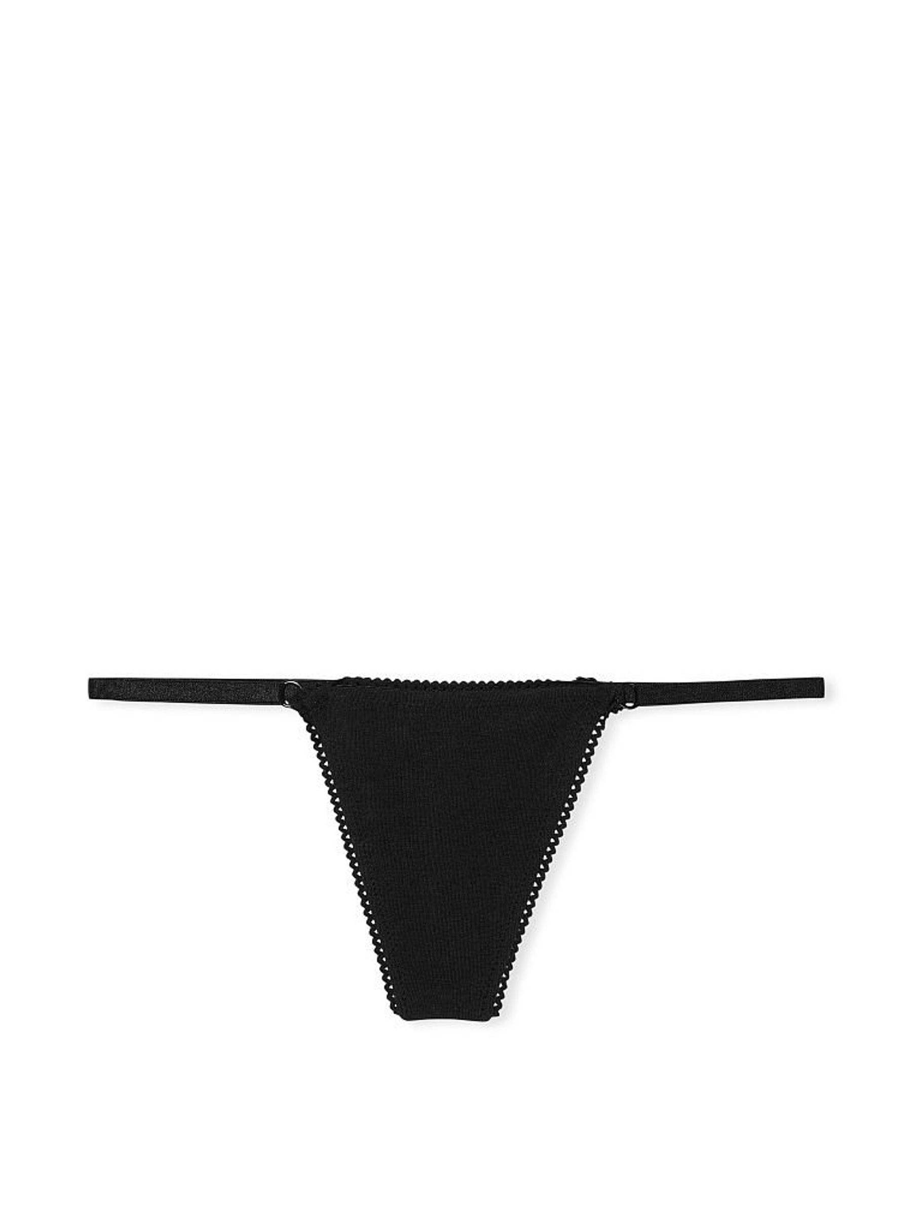 Black Cotton G String Panty - Image 3 of 3