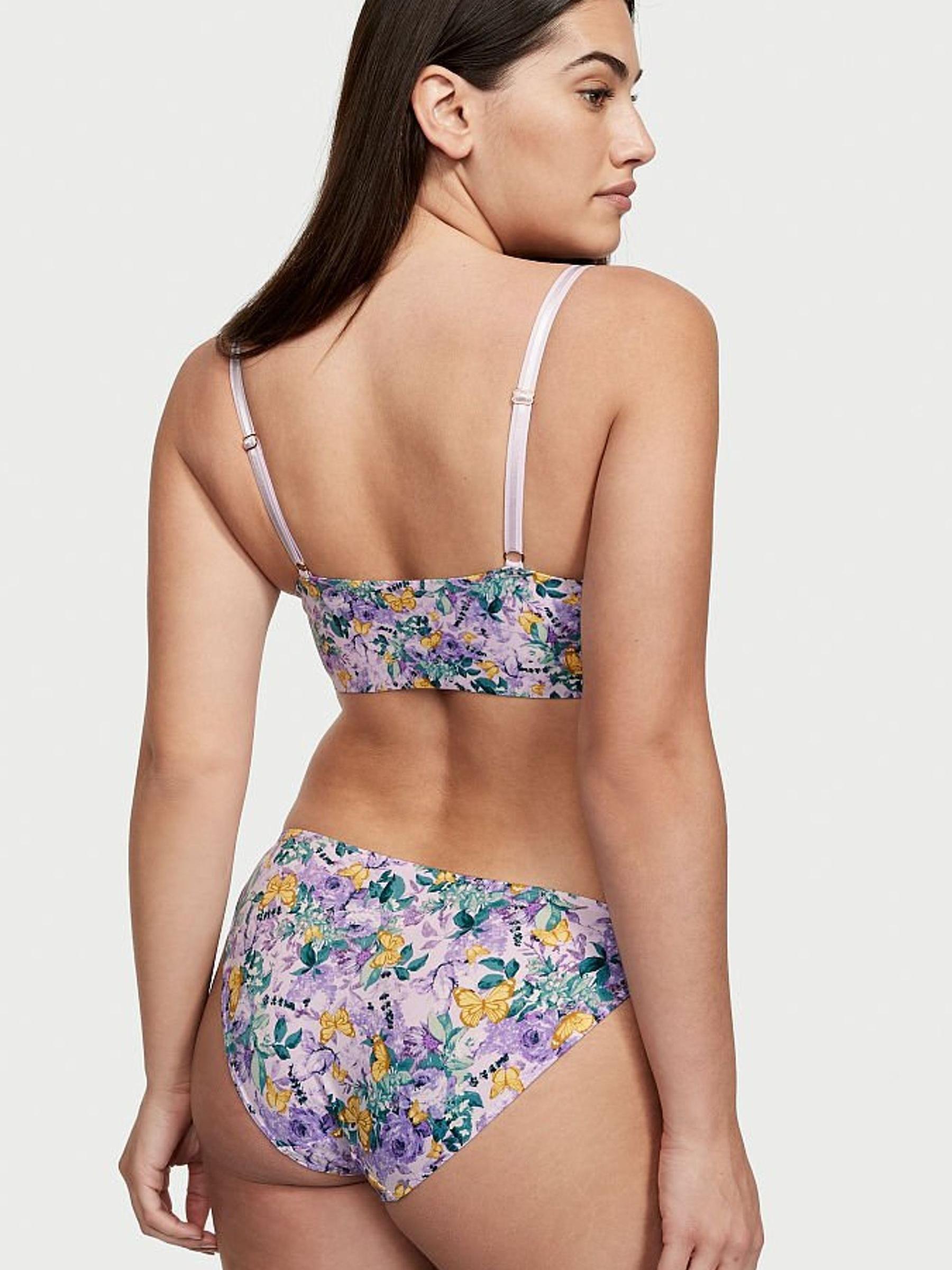 Purple Garden Butterflies Print Adjustable String Bikini Knickers - Image 3 of 4