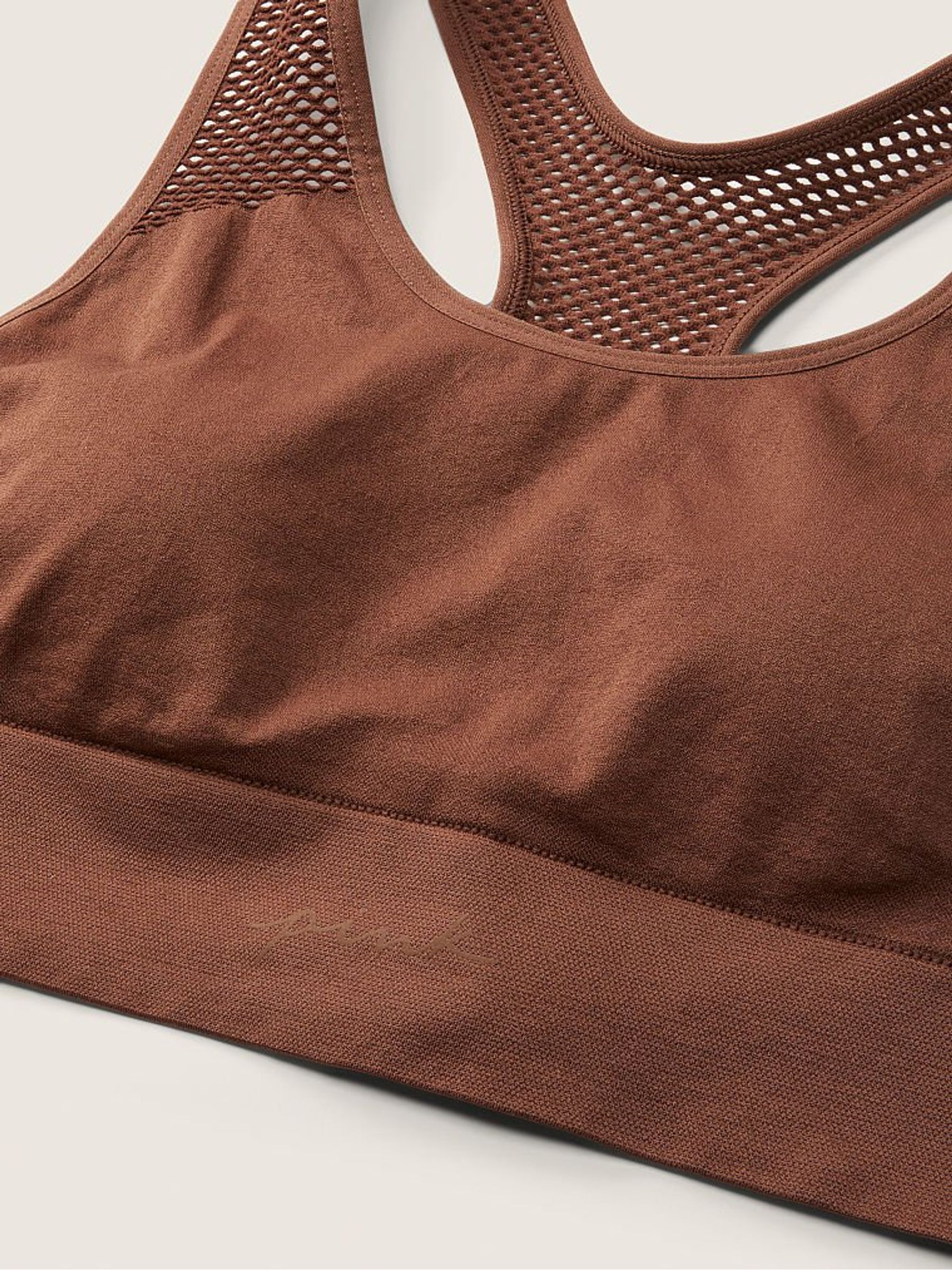 Soft Cappucino Brown Unlined Lace Triangle Bralette - Image 4 of 4