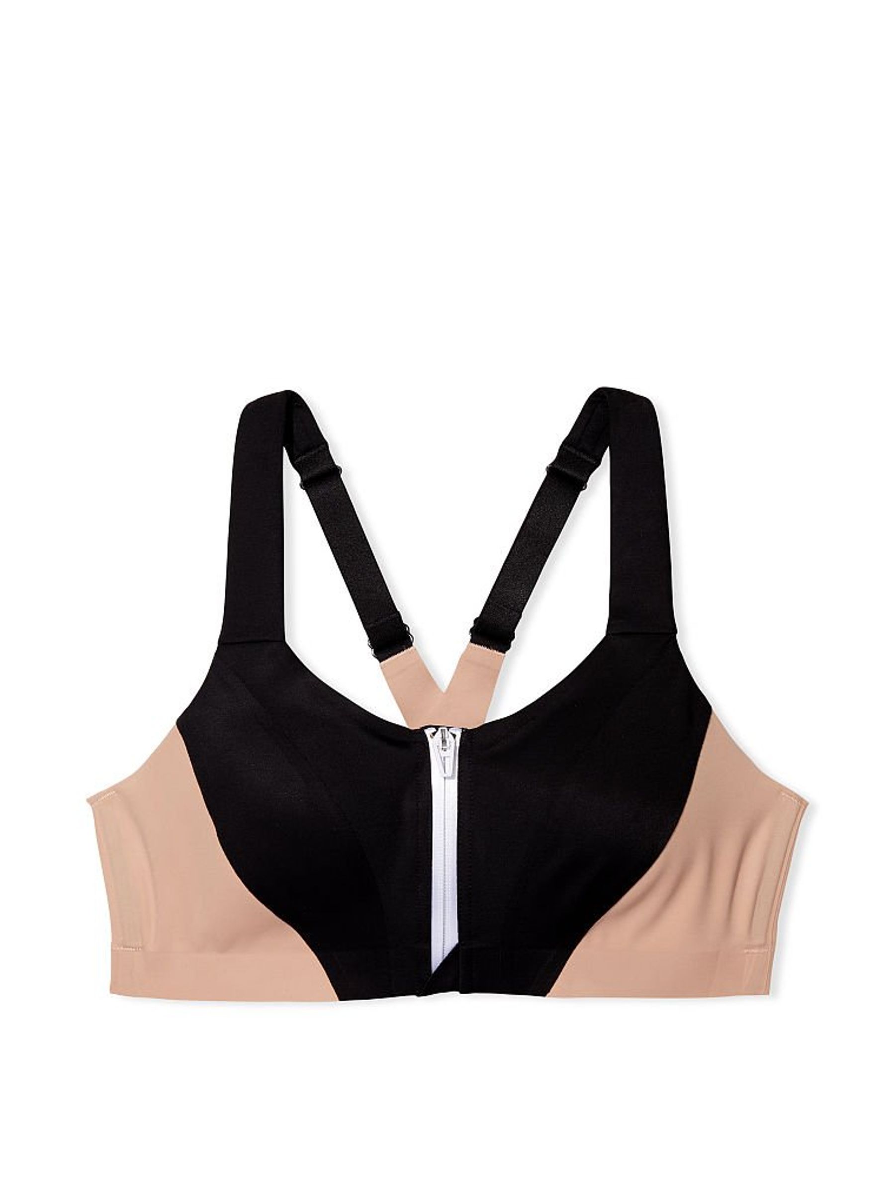 Black Smooth Front Fastening Wired High Impact Sports Bra - Image 3 of 3