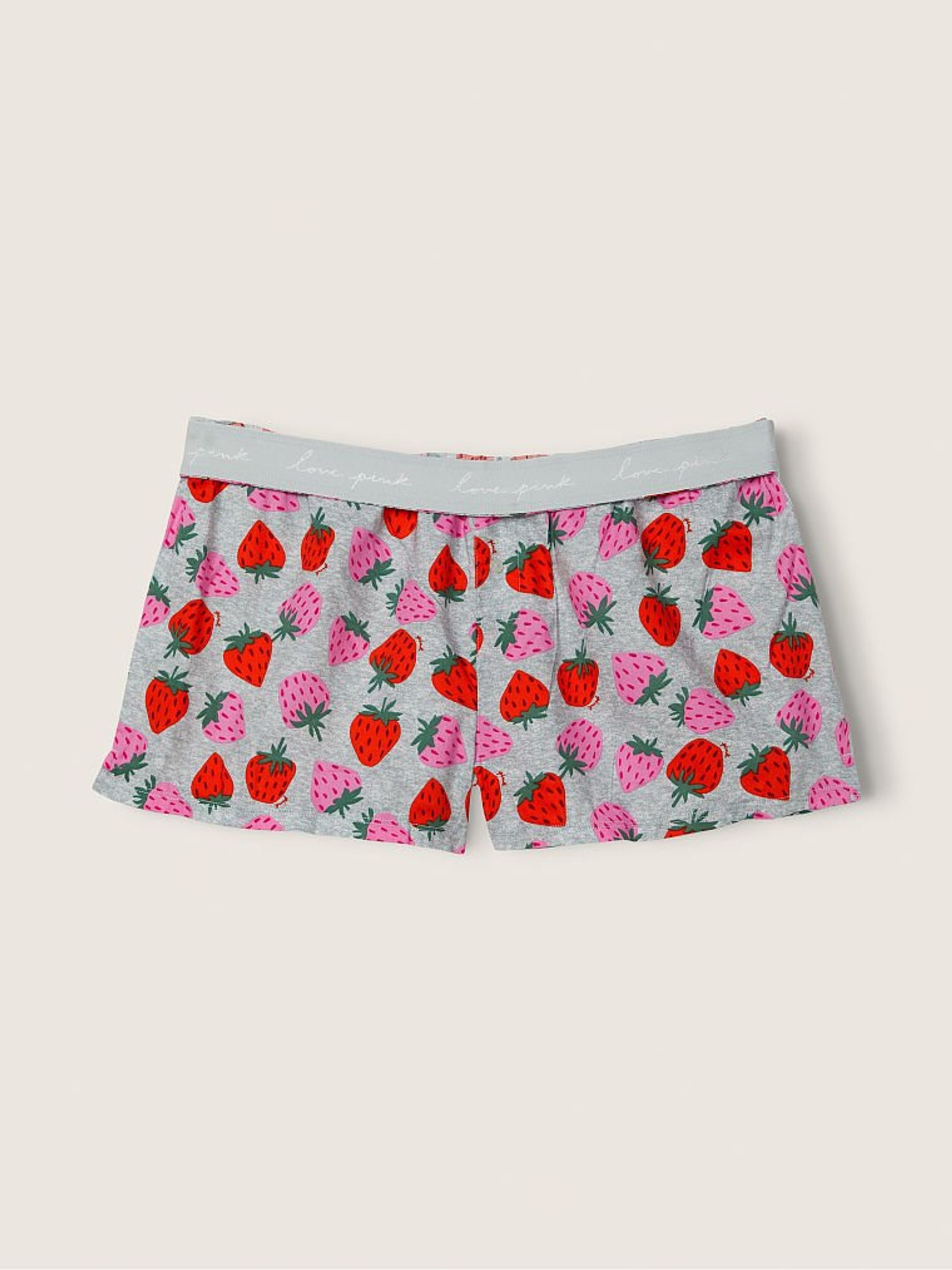 Strawberry Red Flannel Pyjama Short - Image 3 of 5