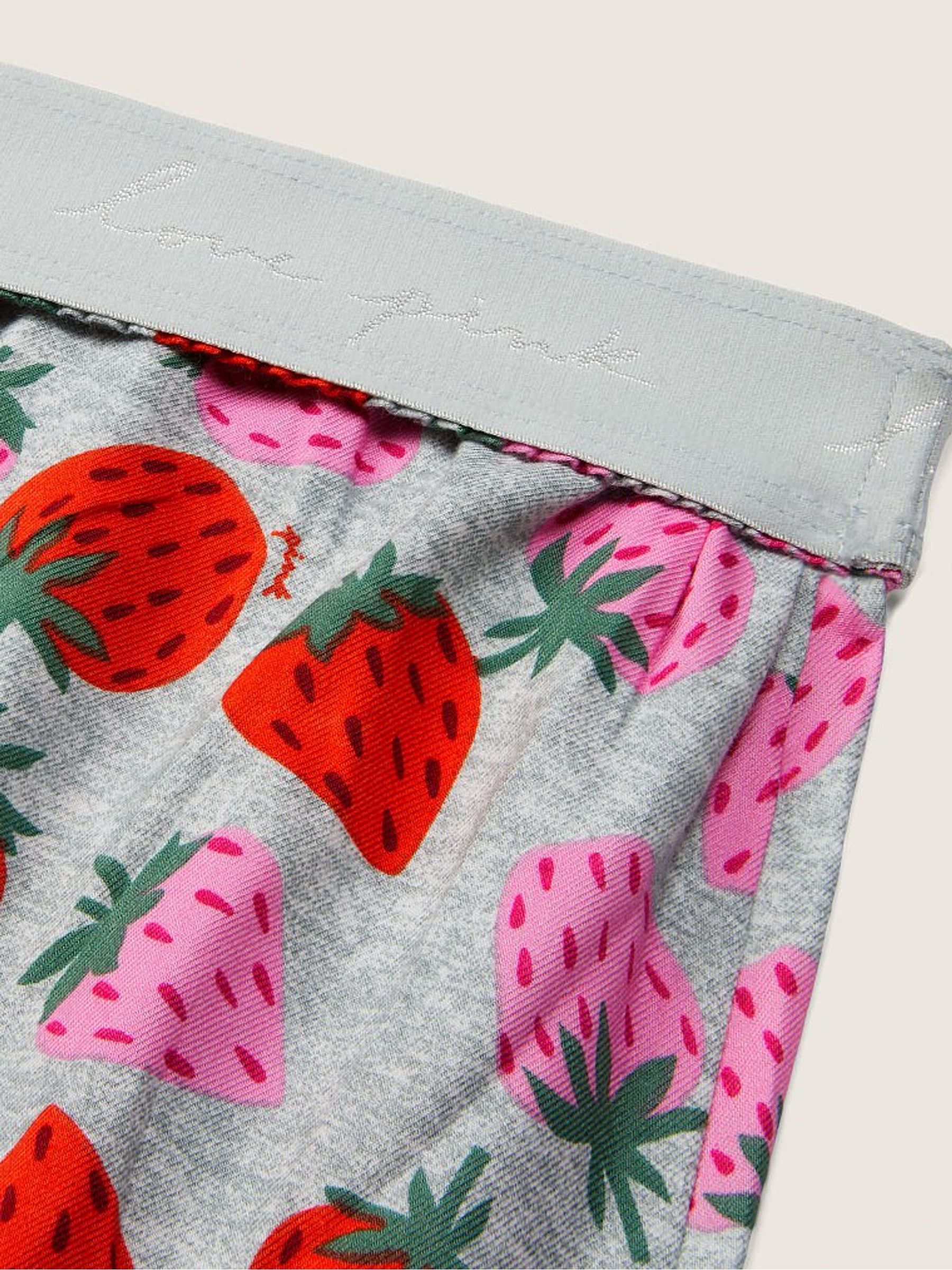 Strawberry Red Flannel Pyjama Short - Image 4 of 5