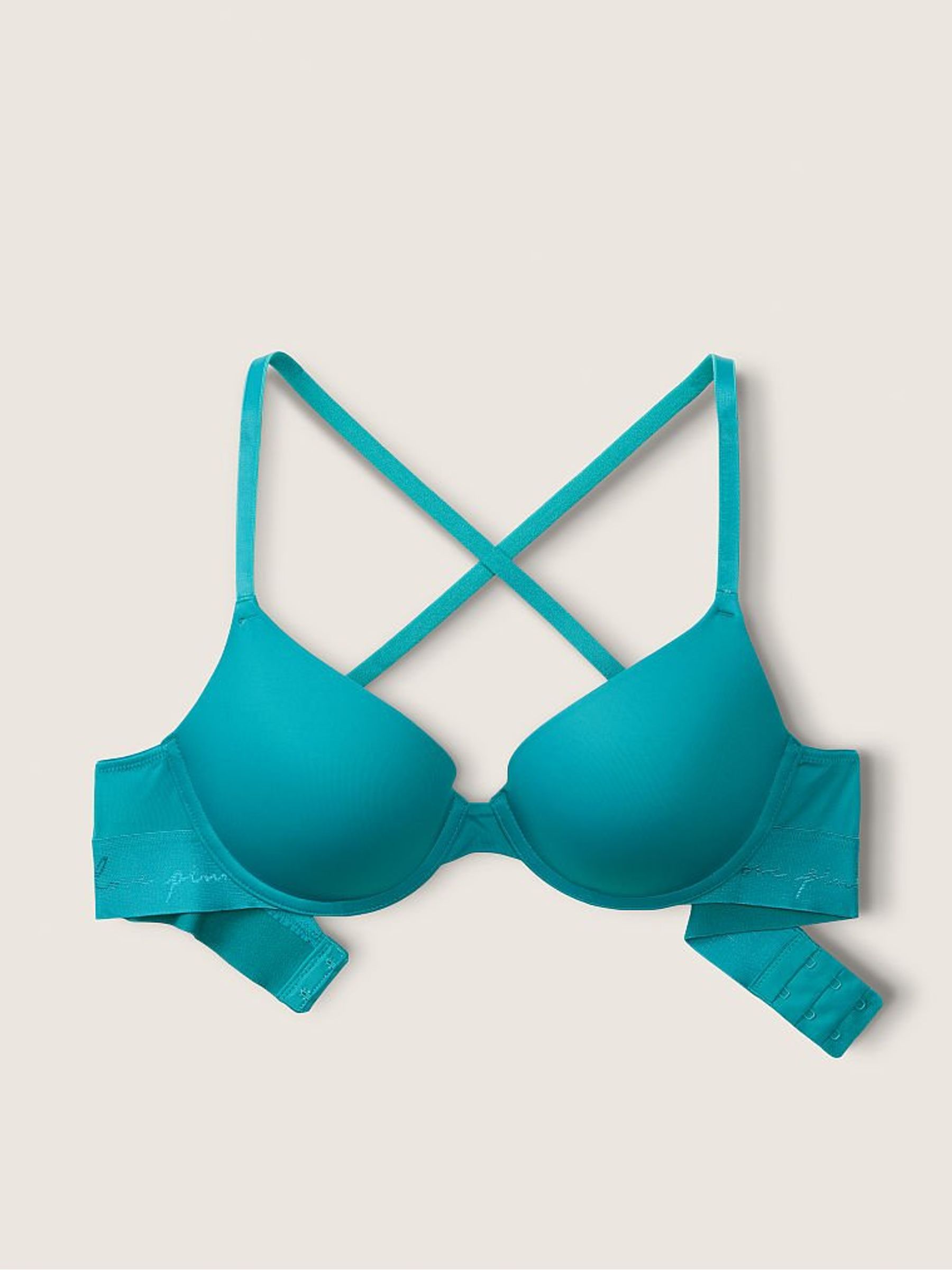 Timeless Teal Aqua Smooth Push Up T-Shirt Bra - Image 2 of 3 Timeless Teal Aqua Smooth Push Up T-Shirt Bra - Image 2 of 3