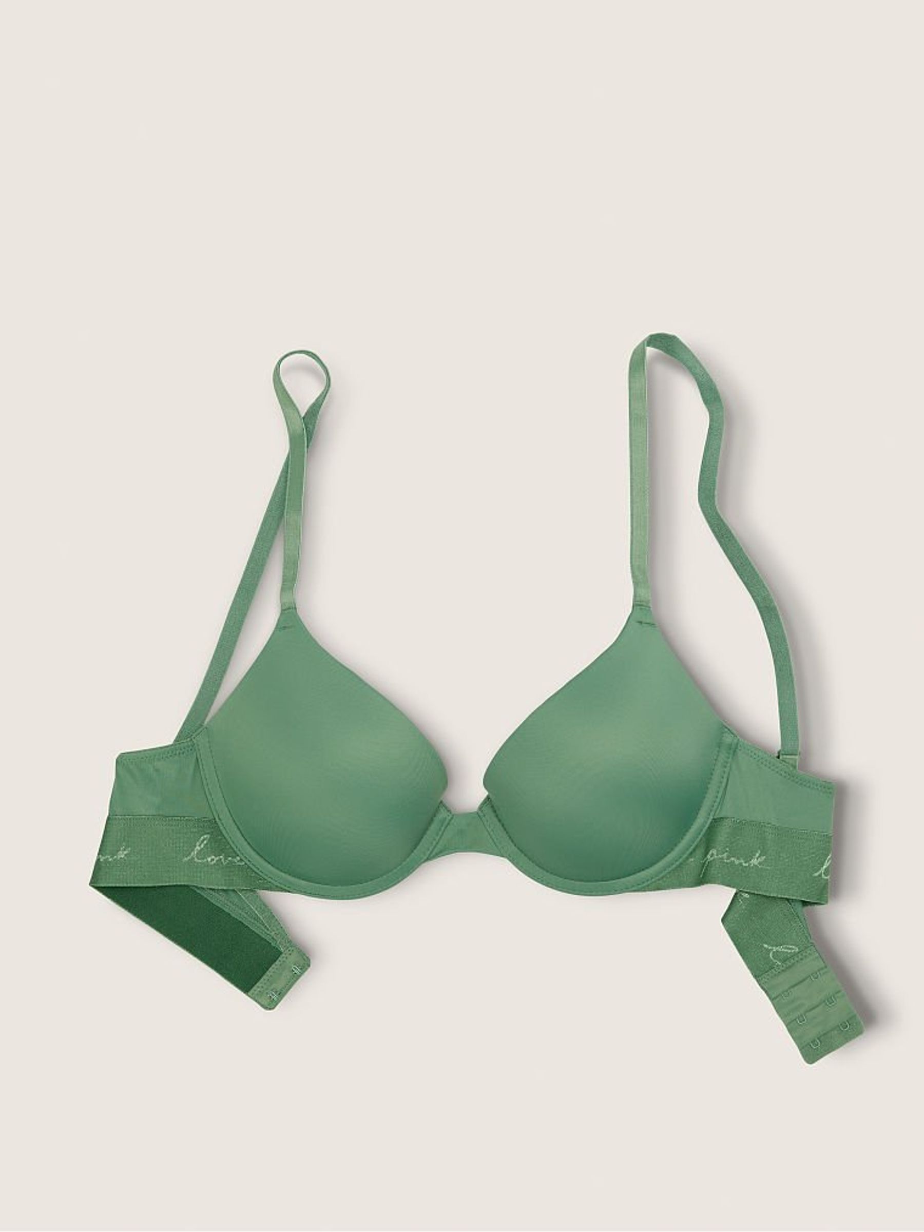 Soft Pine Green Smooth Push Up T-Shirt Bra - Image 1 of 3 Soft Pine Green Smooth Push Up T-Shirt Bra - Image 1 of 3