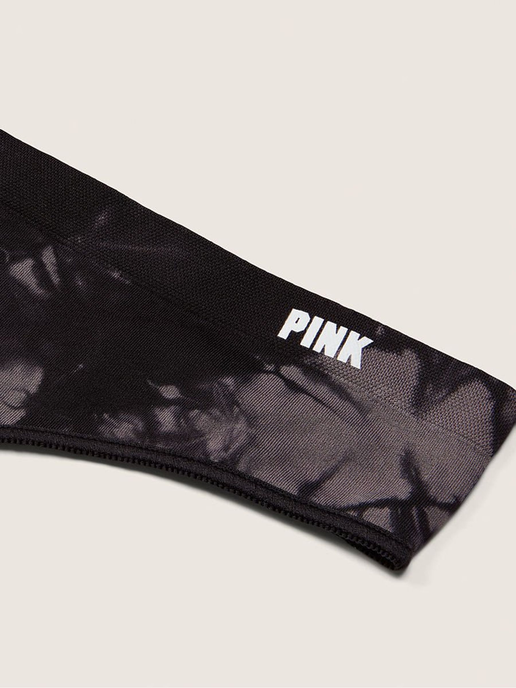 Dark Charcoal Tie Dye Grey Thong Seamless Knickers - Image 2 of 2