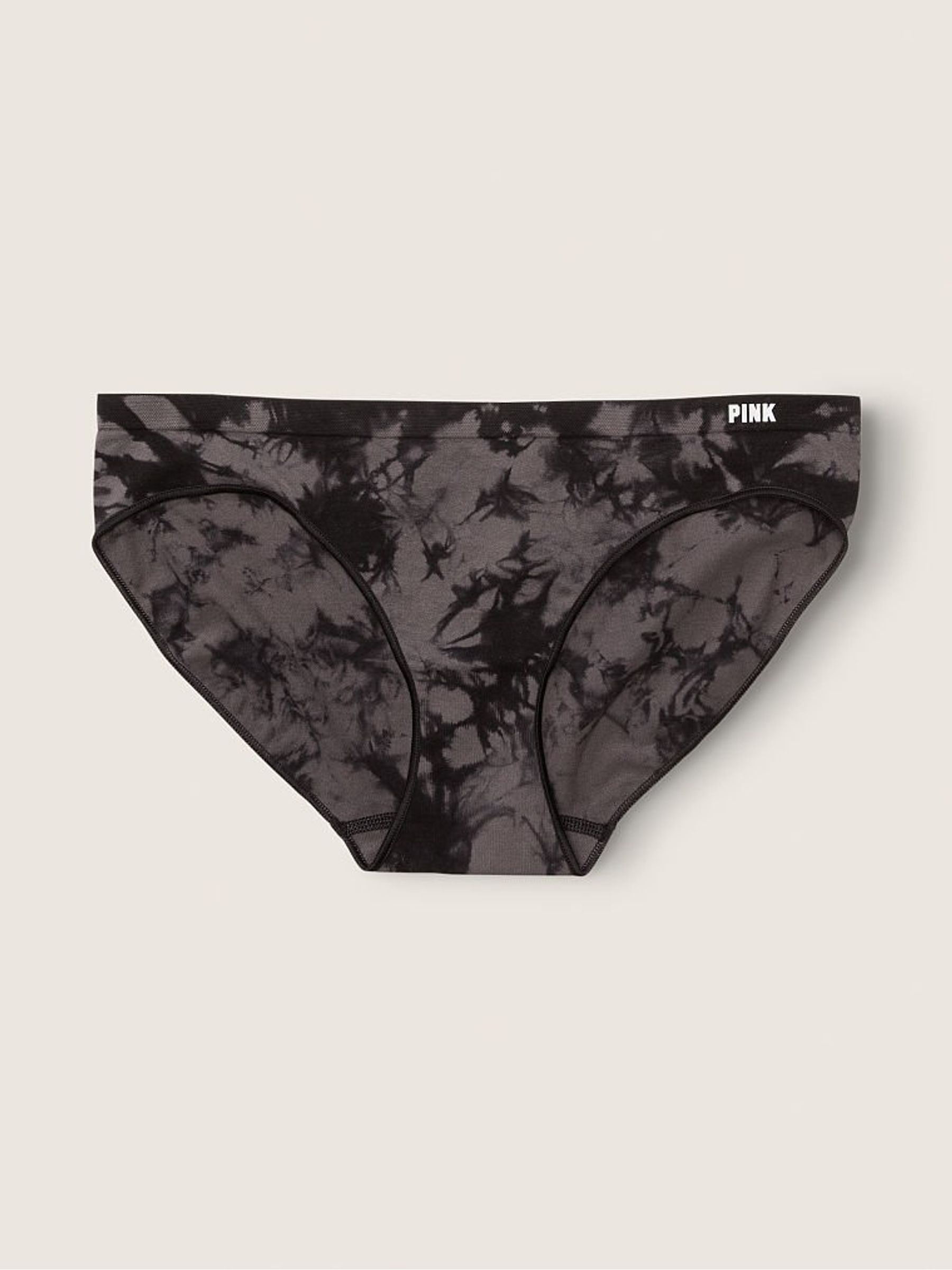 Dark Charcoal Tie Dye Grey Bikini Seamless Knickers - Image 3 of 3 Dark Charcoal Tie Dye Grey Bikini Seamless Knickers - Image 3 of 3