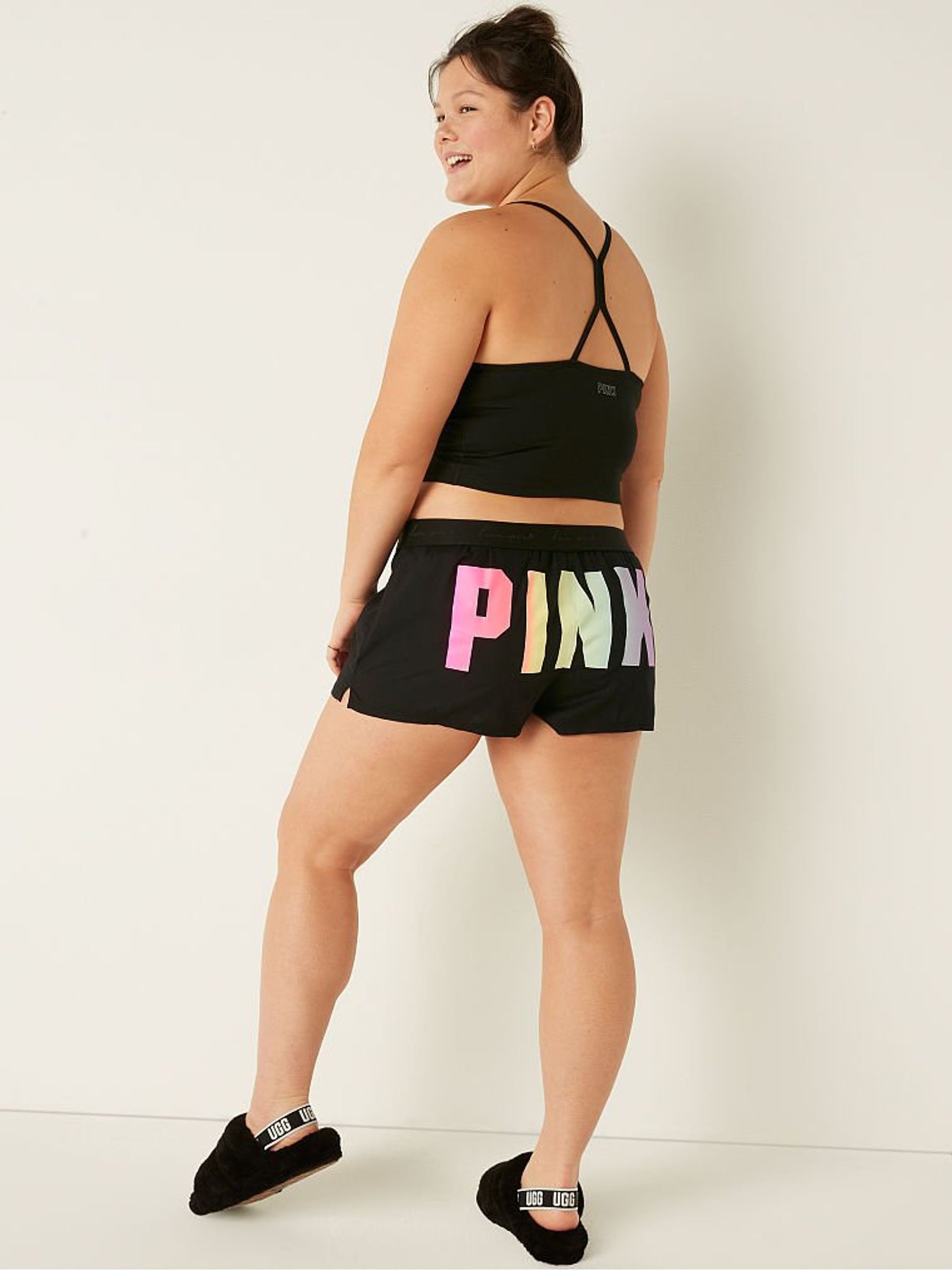 Black Flannel Pyjama Short - Image 1 of 5