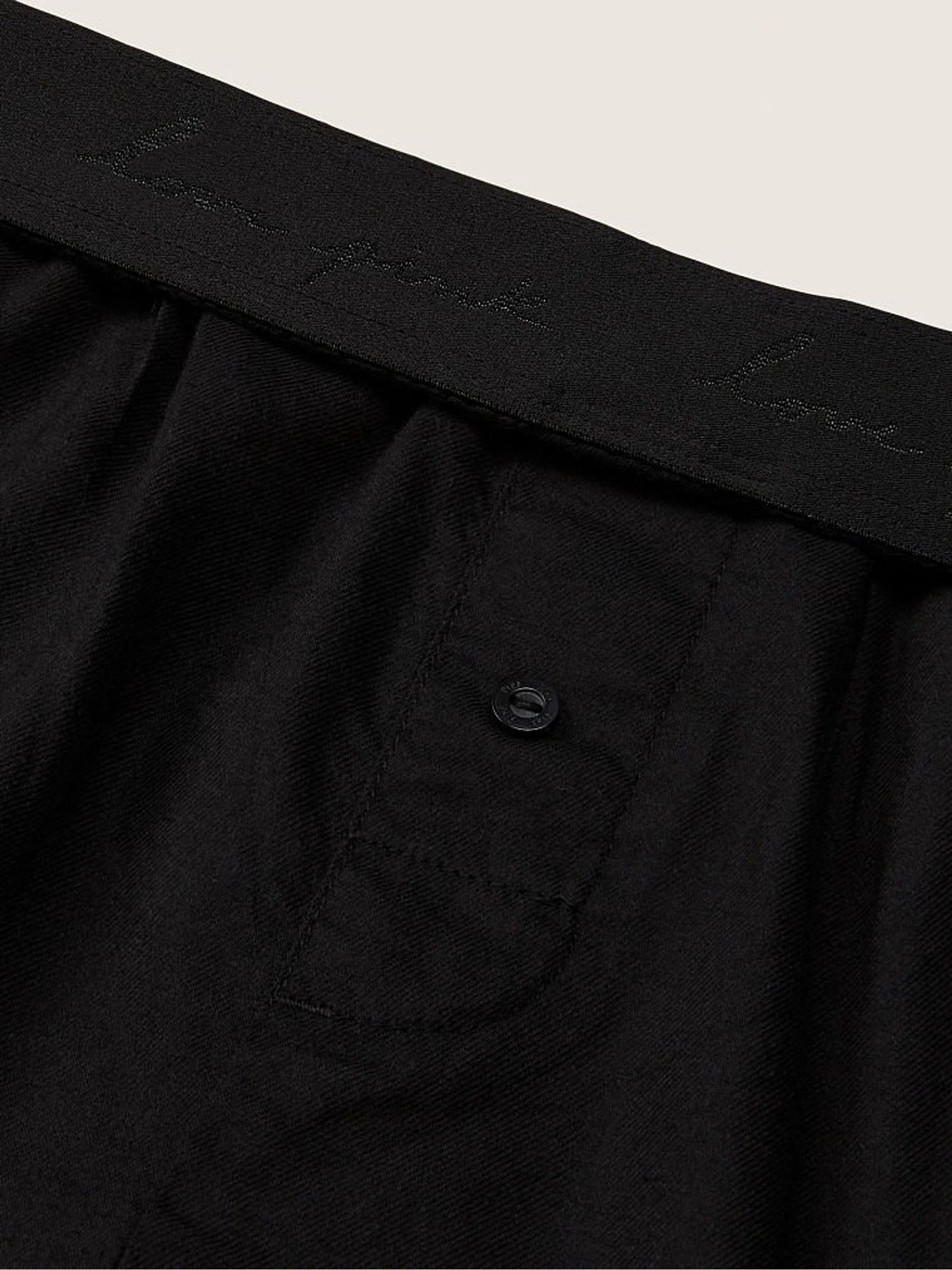 Black Flannel Pyjama Short - Image 5 of 5