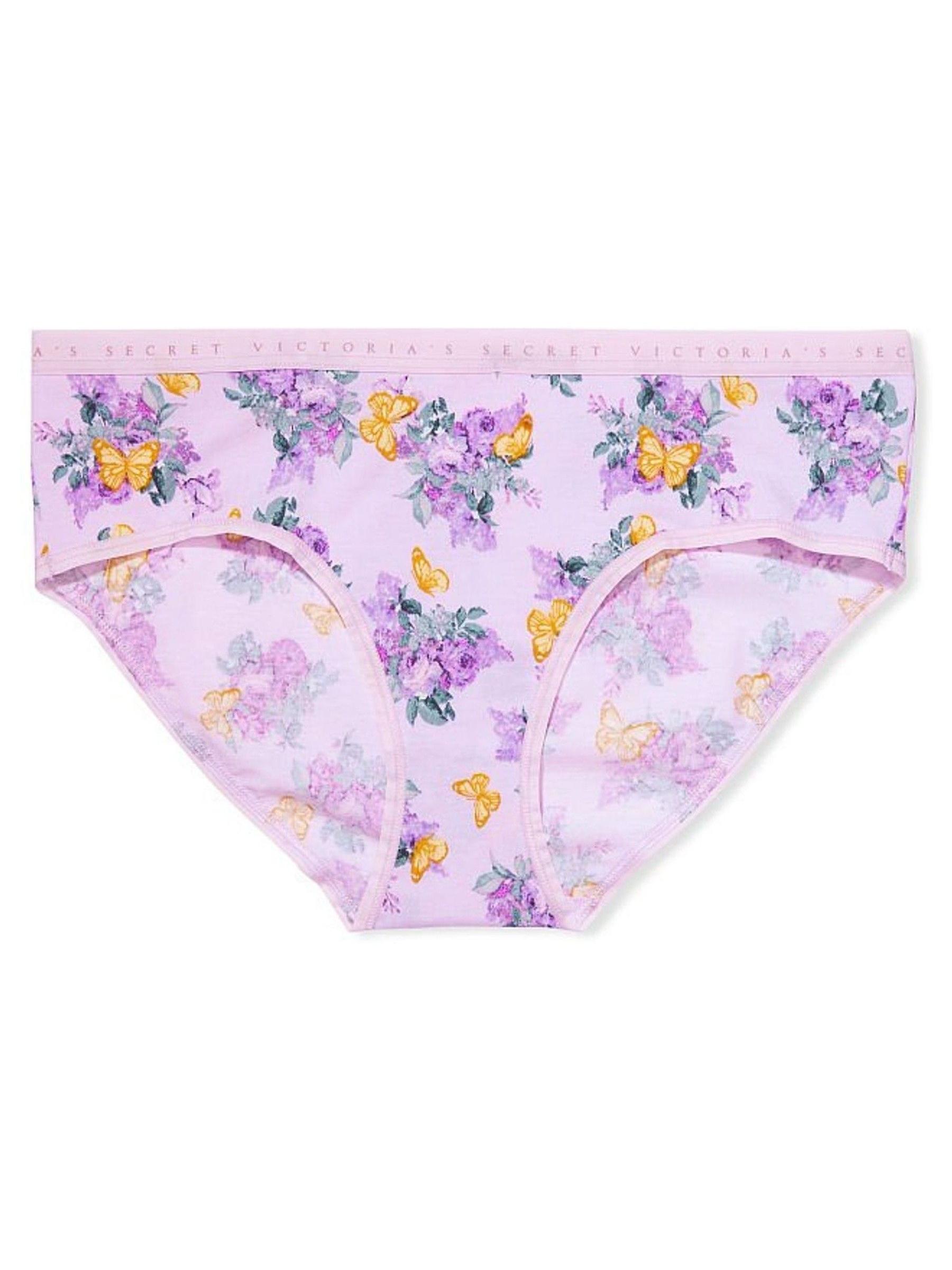 Purple Garden Butterflies Print Stretch Cotton Hipster Knickers - Image 3 of 3