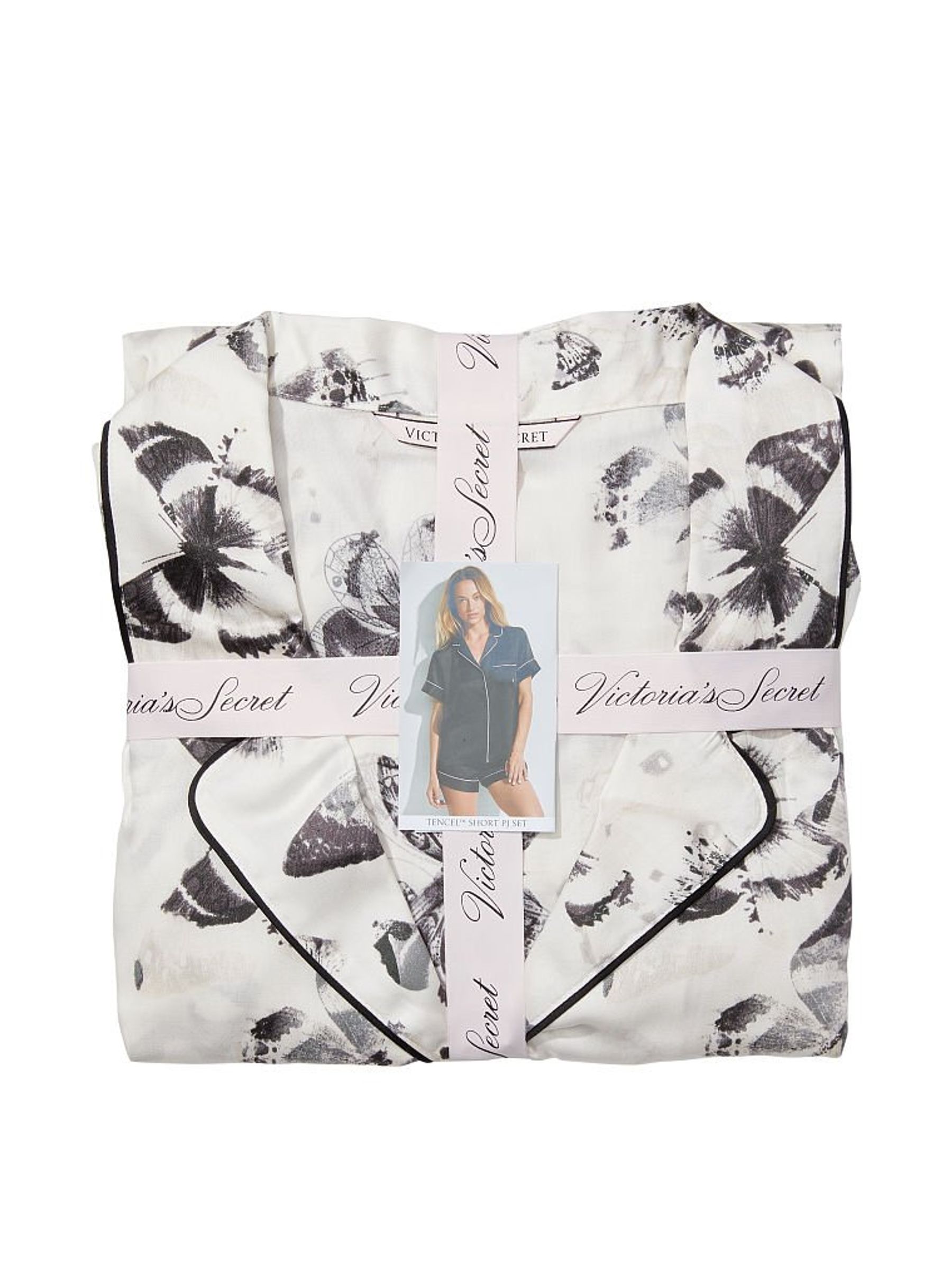 White Butterfly Collared Short Pyjamas - Image 4 of 4