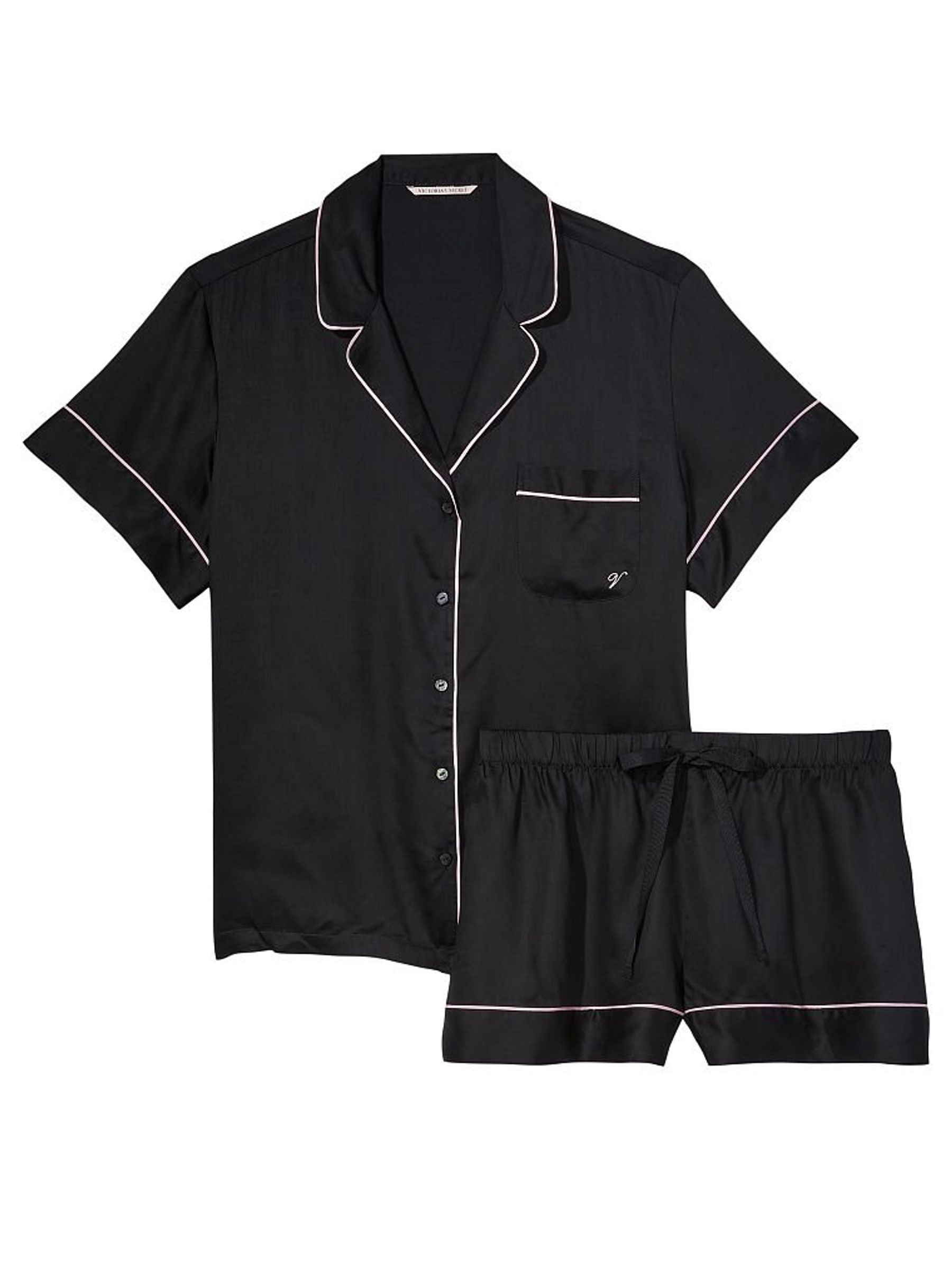Black Collared Short Pyjamas - Image 3 of 4