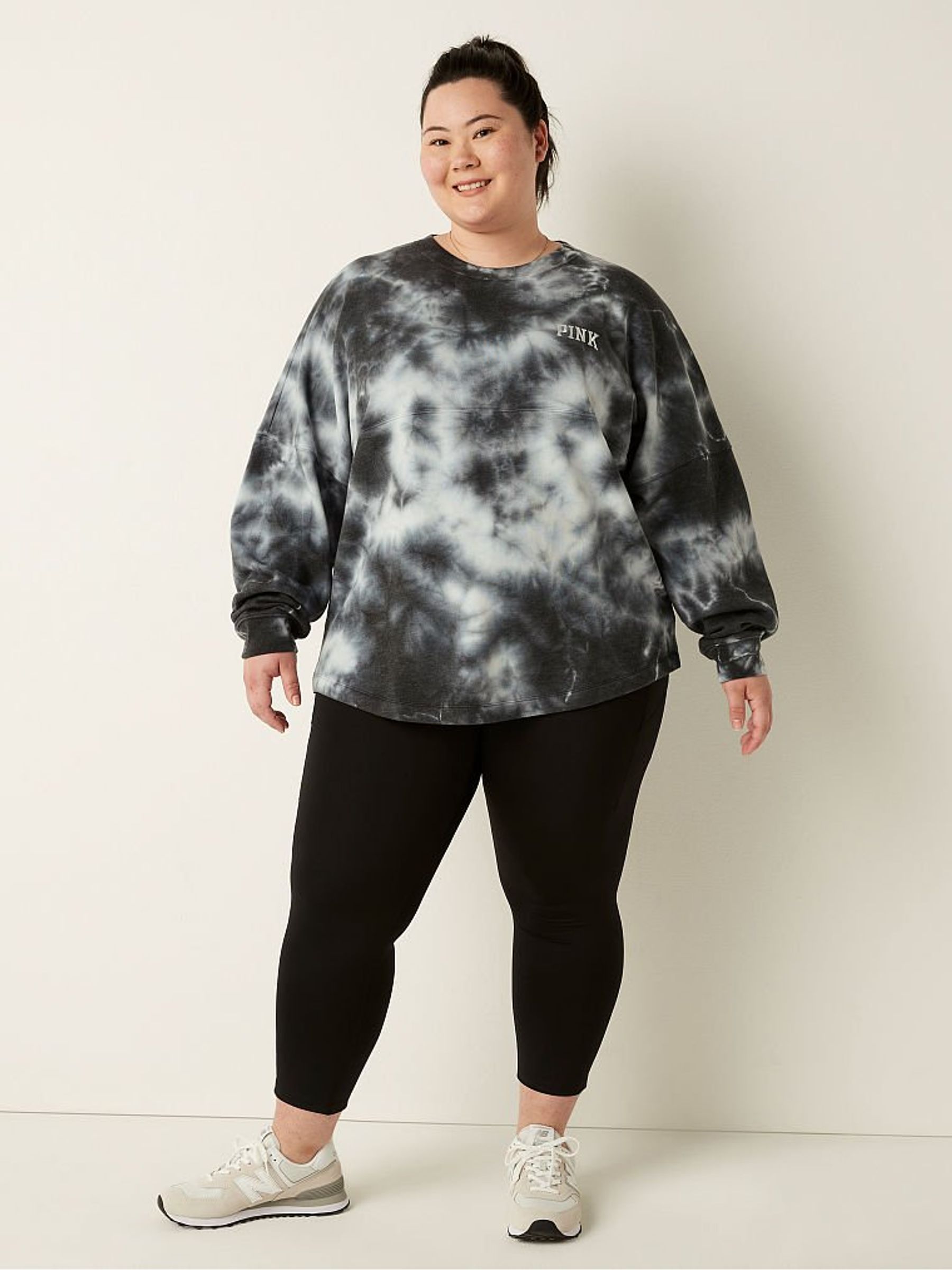 Pure Black Crop High Waist Legging - Image 1 of 4