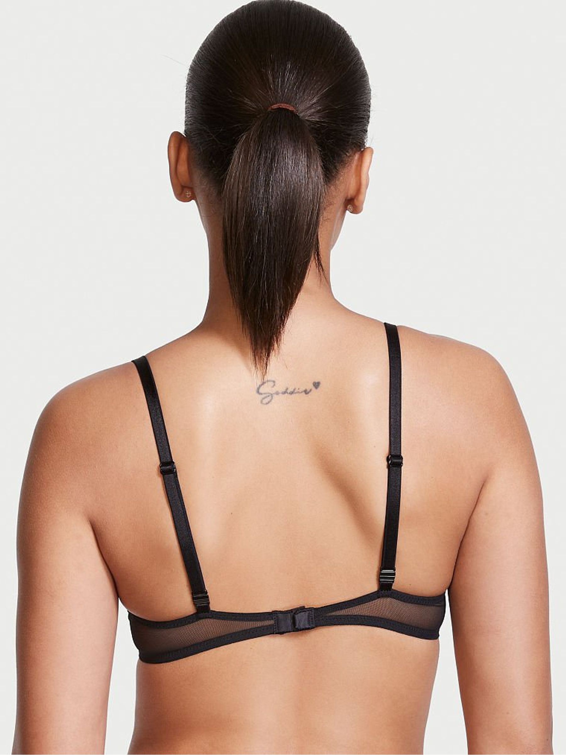 Black Lace T-Shirt Push Up Bra - Image 2 of 3