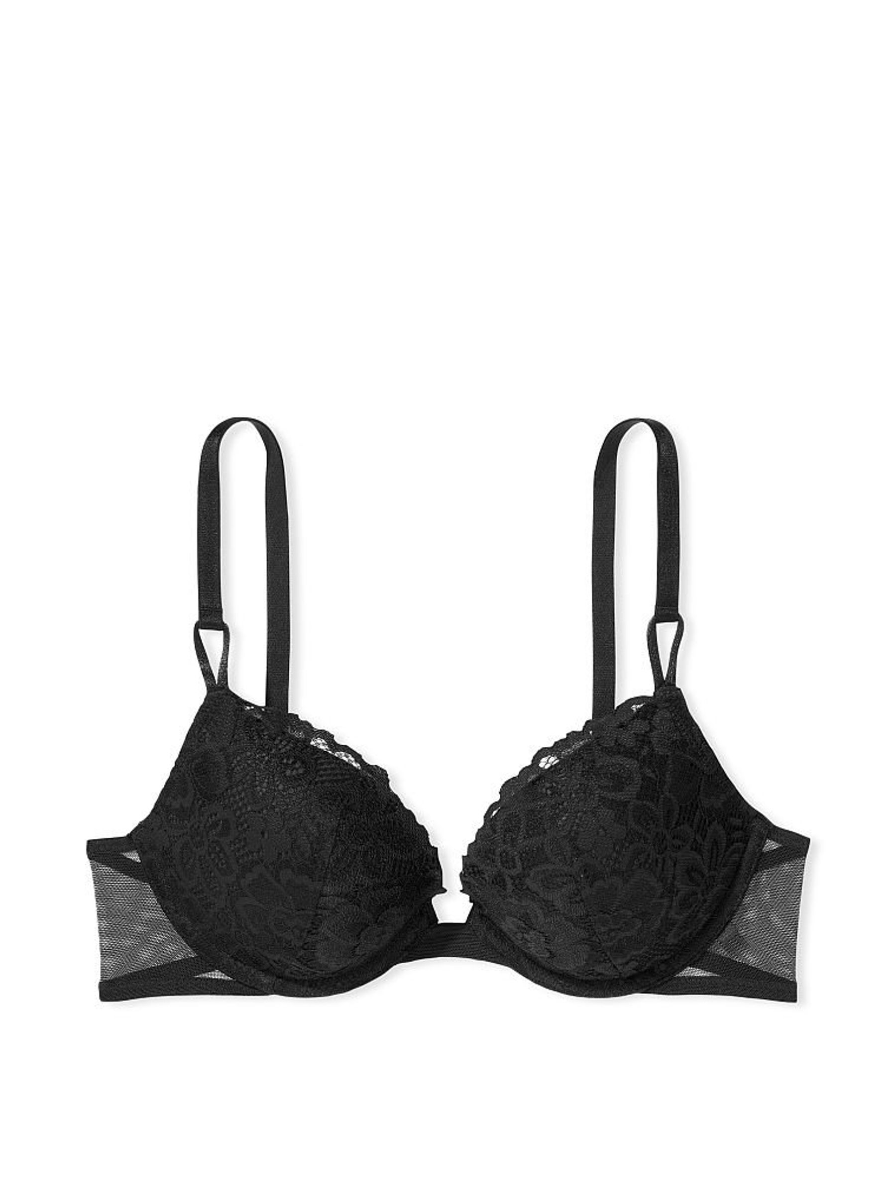 Black Lace T-Shirt Push Up Bra - Image 3 of 3