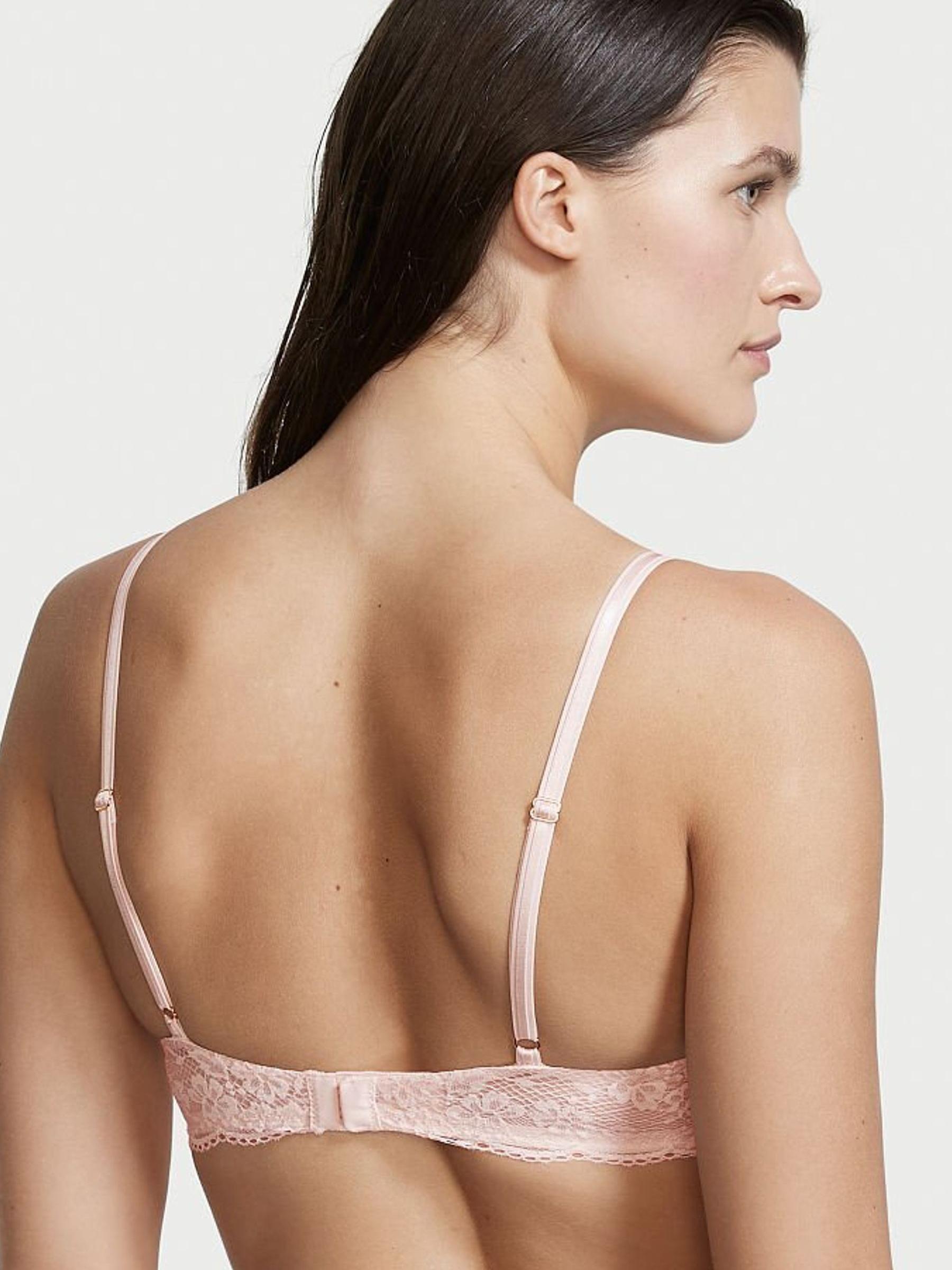 Pink Fizz Lace Plunge Lightly Lined Half Pad Bra - Image 2 of 4