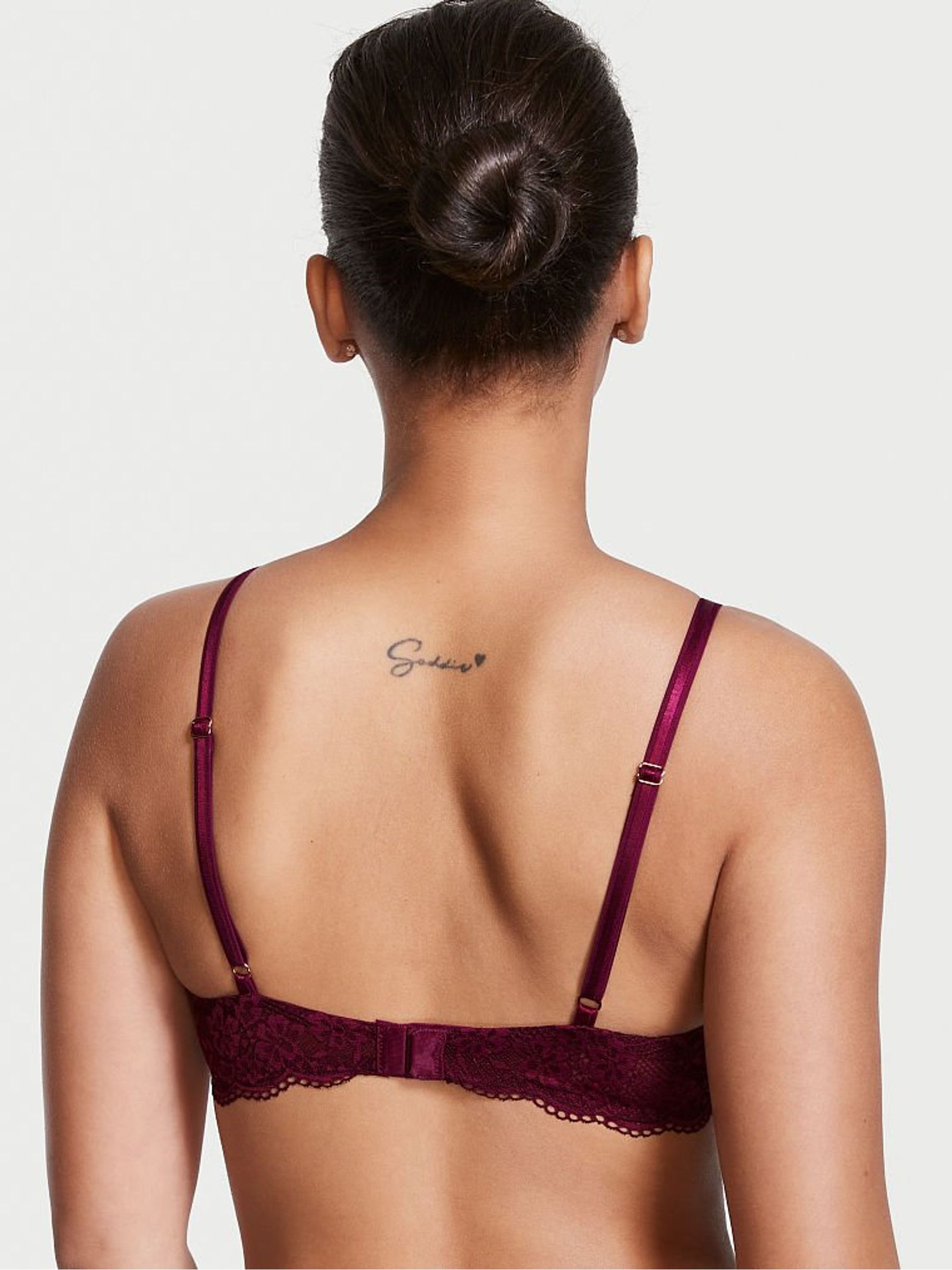 Kir Red Lace Half Pad Plunge Bra - Image 2 of 5