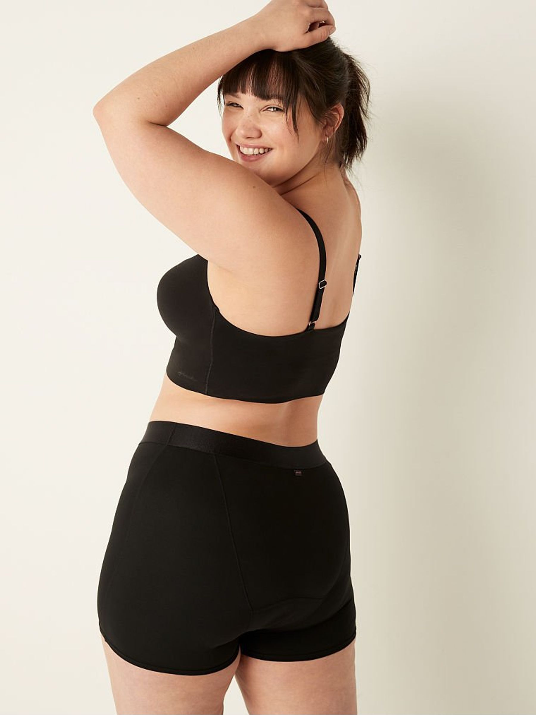 Pure Black Short Period Pant Knickers - Image 2 of 4