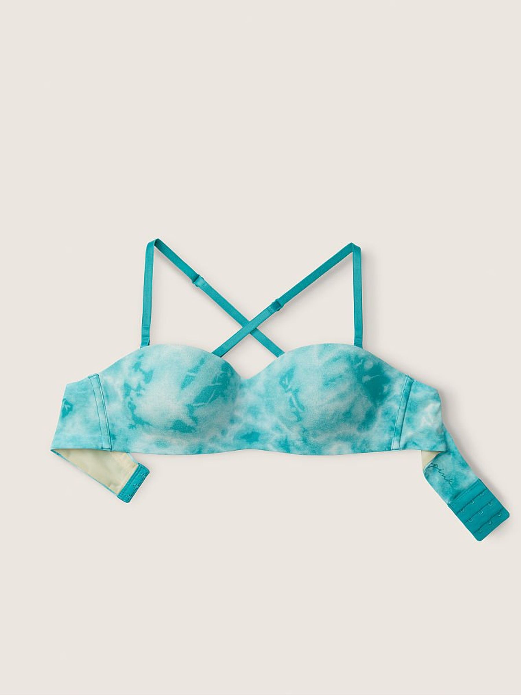 Tie Dye Blue Smooth Lightly Lined Multiway Strapless Bralette - Image 4 of 6