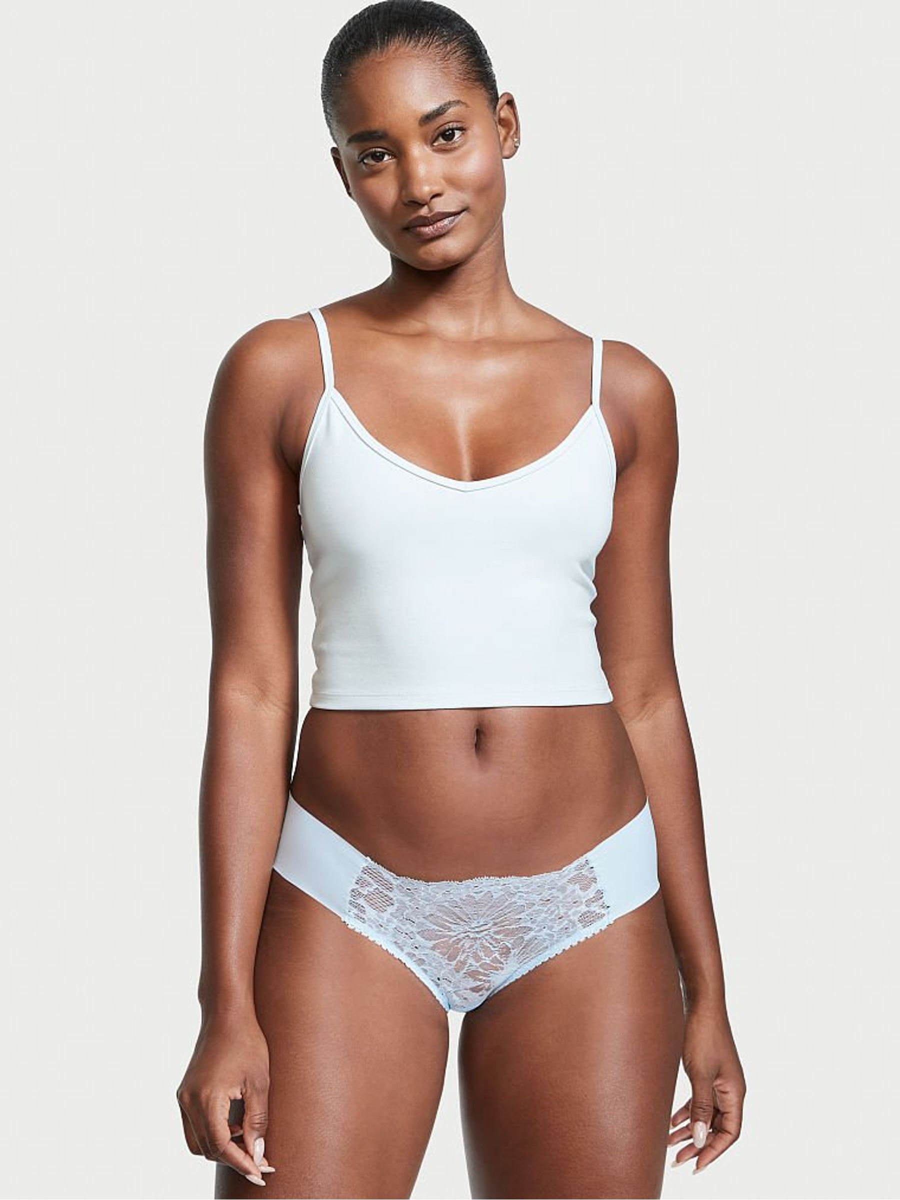 Purity Blue Lace No Show Cheeky Knickers - Image 1 of 3