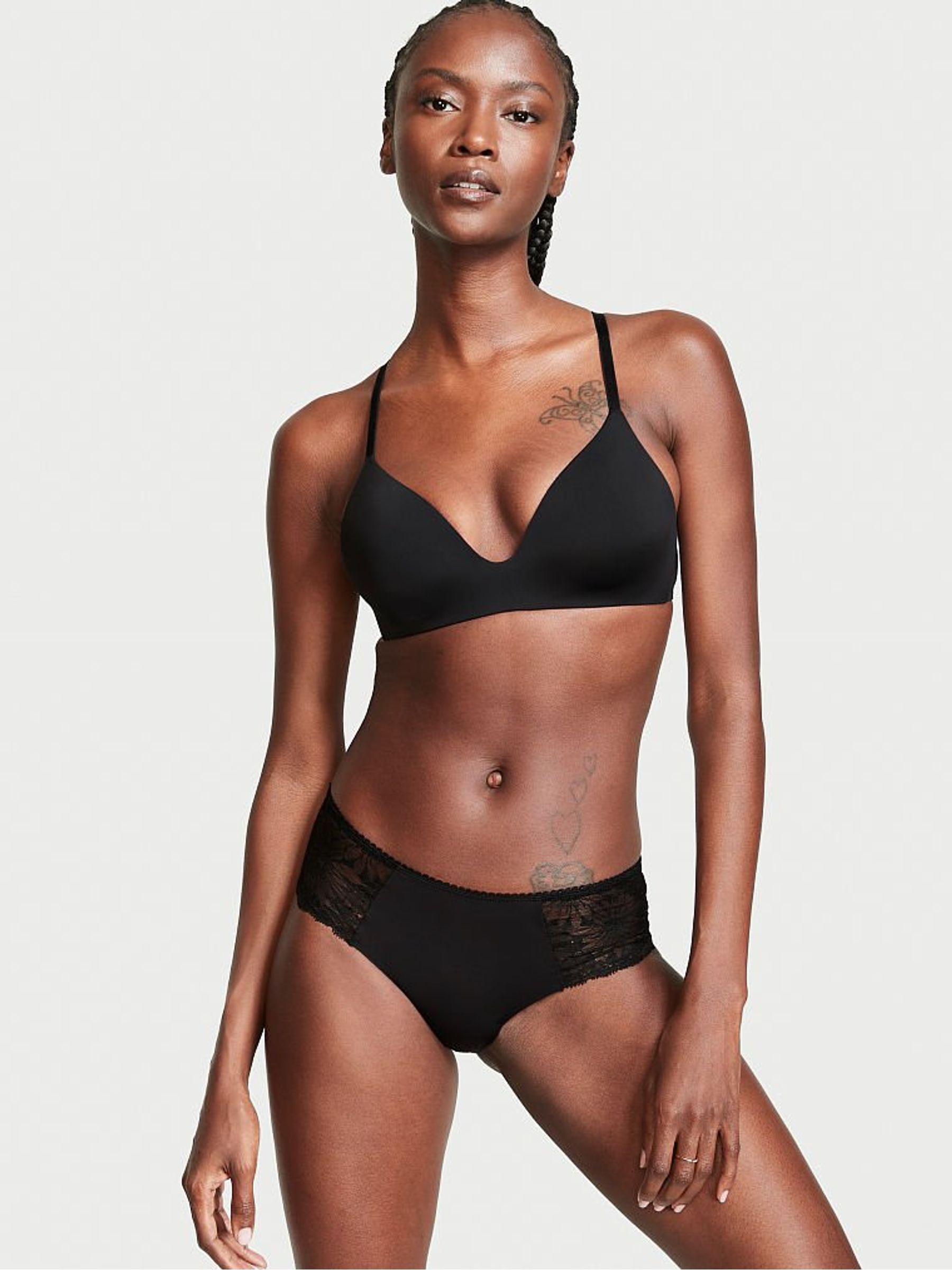 Black Lace No Show Hipster Knickers - Image 1 of 3