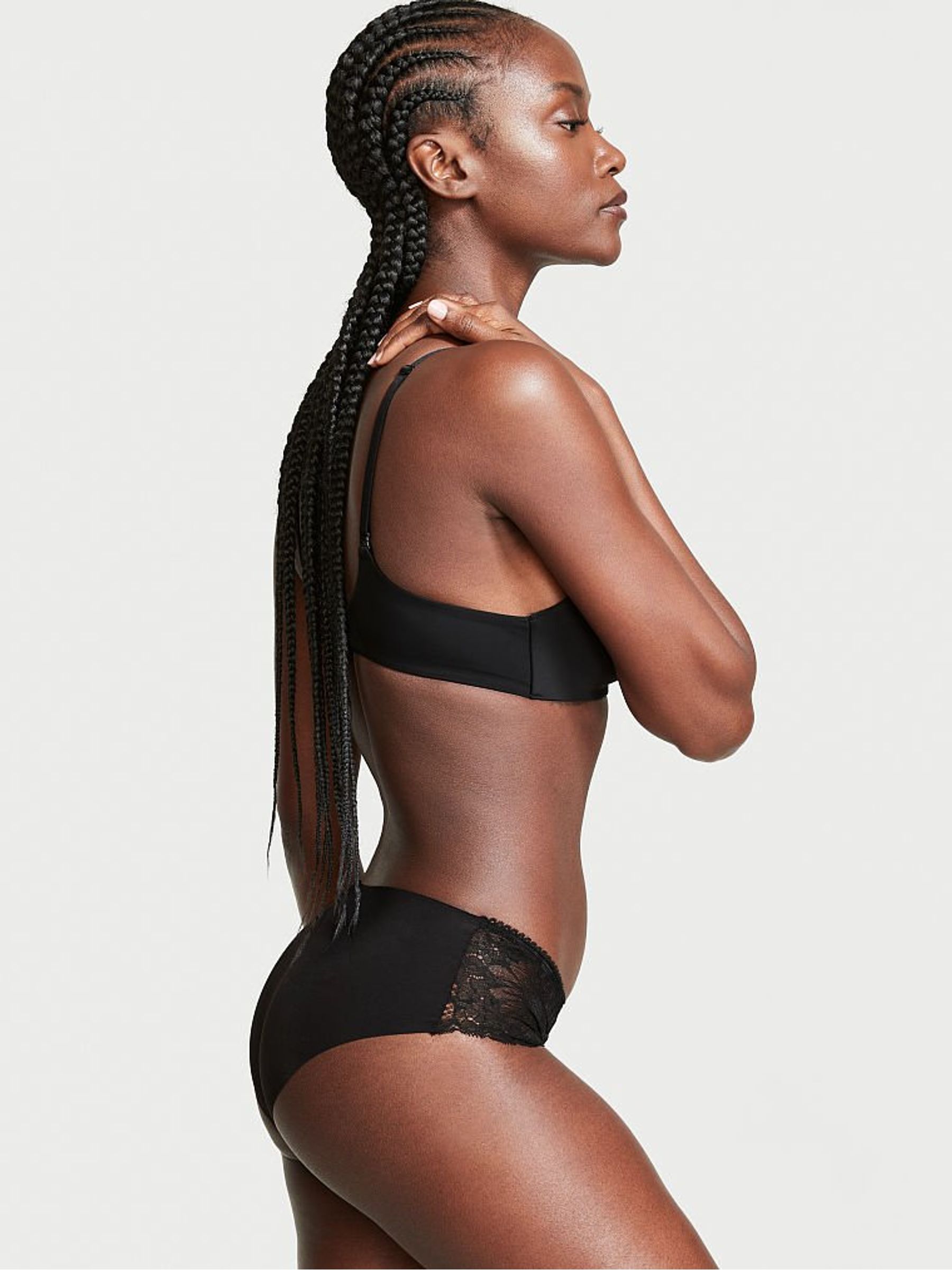 Black Lace No Show Hipster Knickers - Image 2 of 3