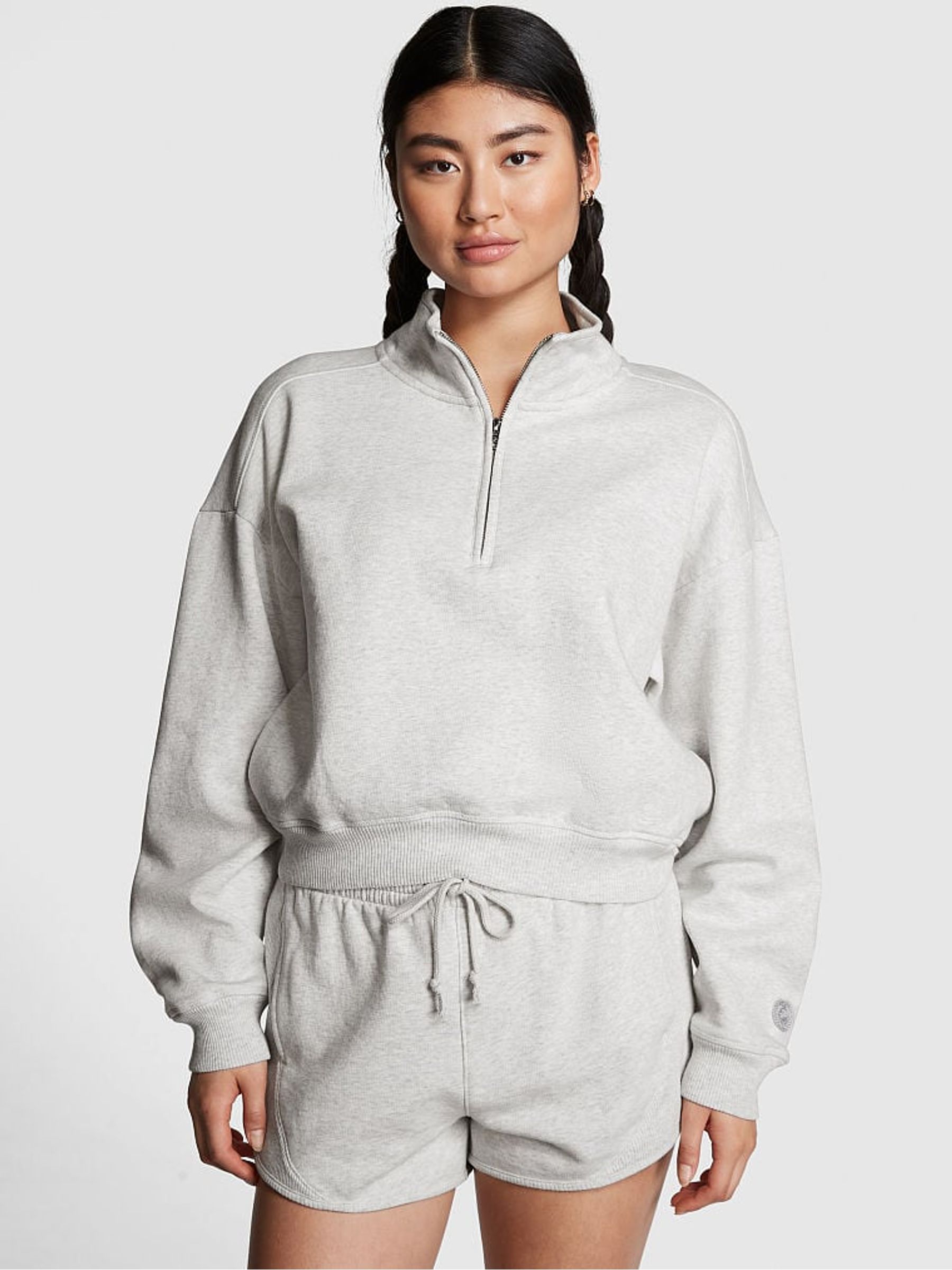 Heather Grey Fleece Sweatshirt - Image 1 of 4