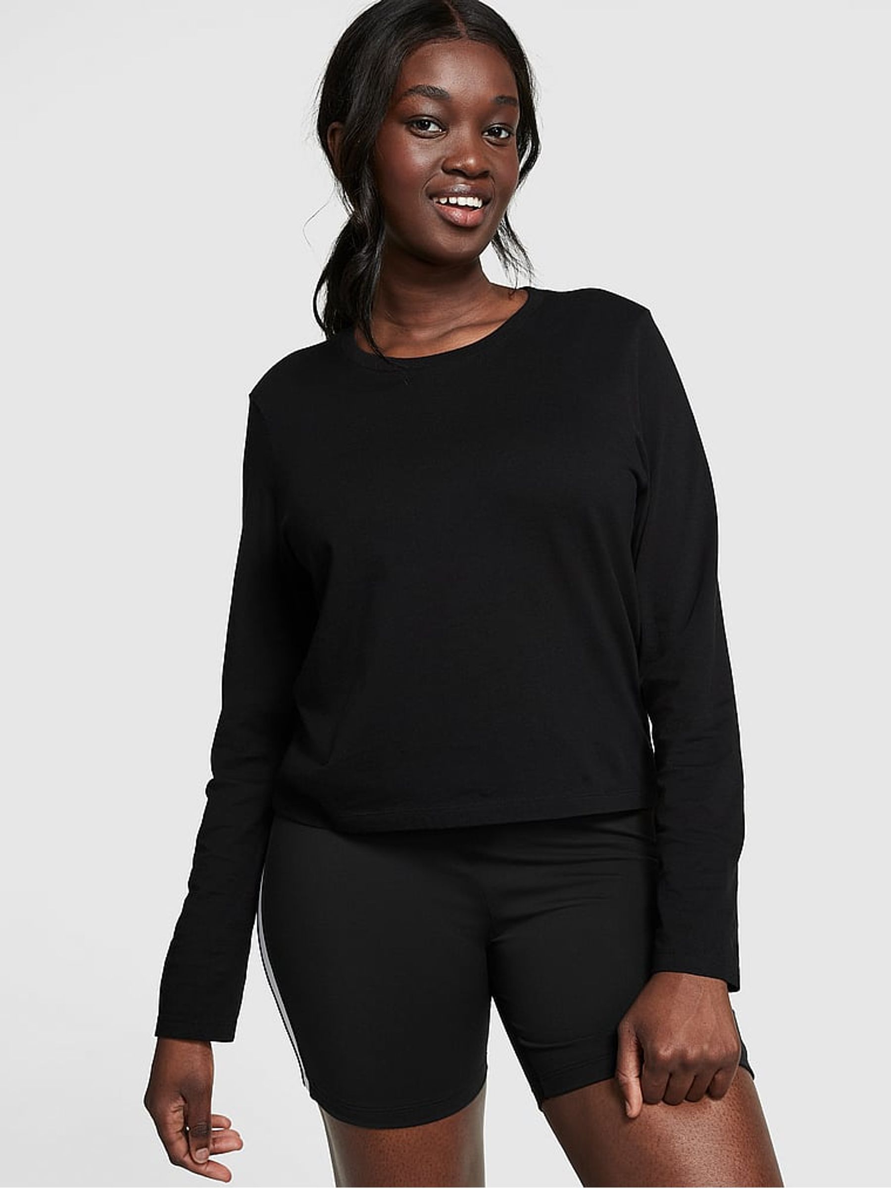 Pure Black Long Sleeve Dreamer T-Shirt - Image 1 of 4