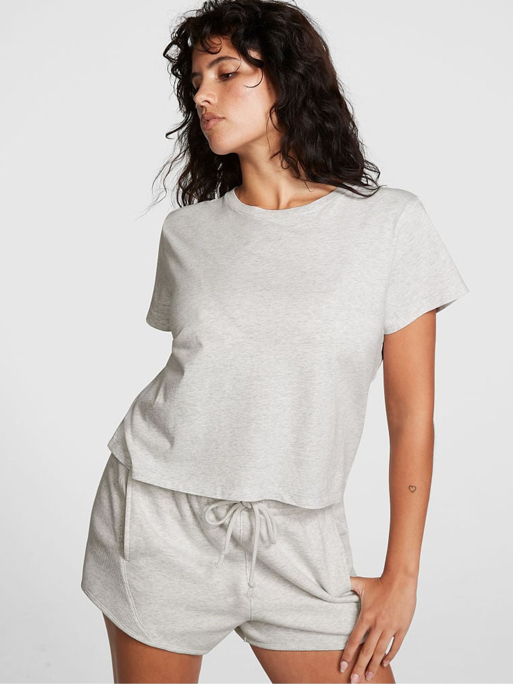 Heather Grey Short Sleeve Dreamer T-Shirt - Image 1 of 4