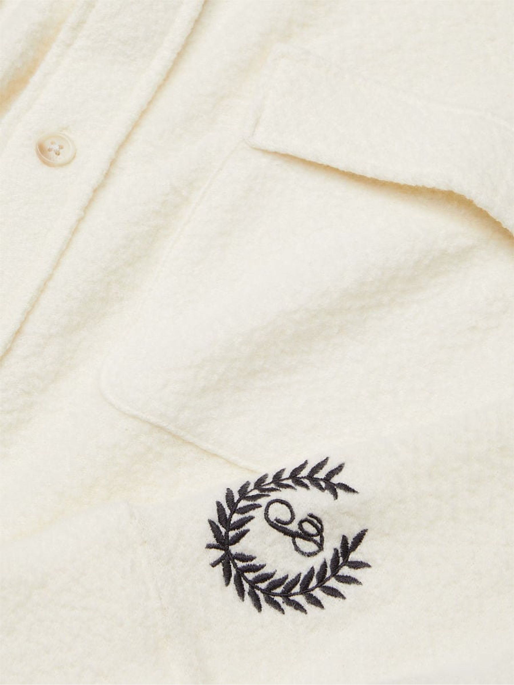 Creamer White Reverse Fleece Shacket - Image 3 of 4