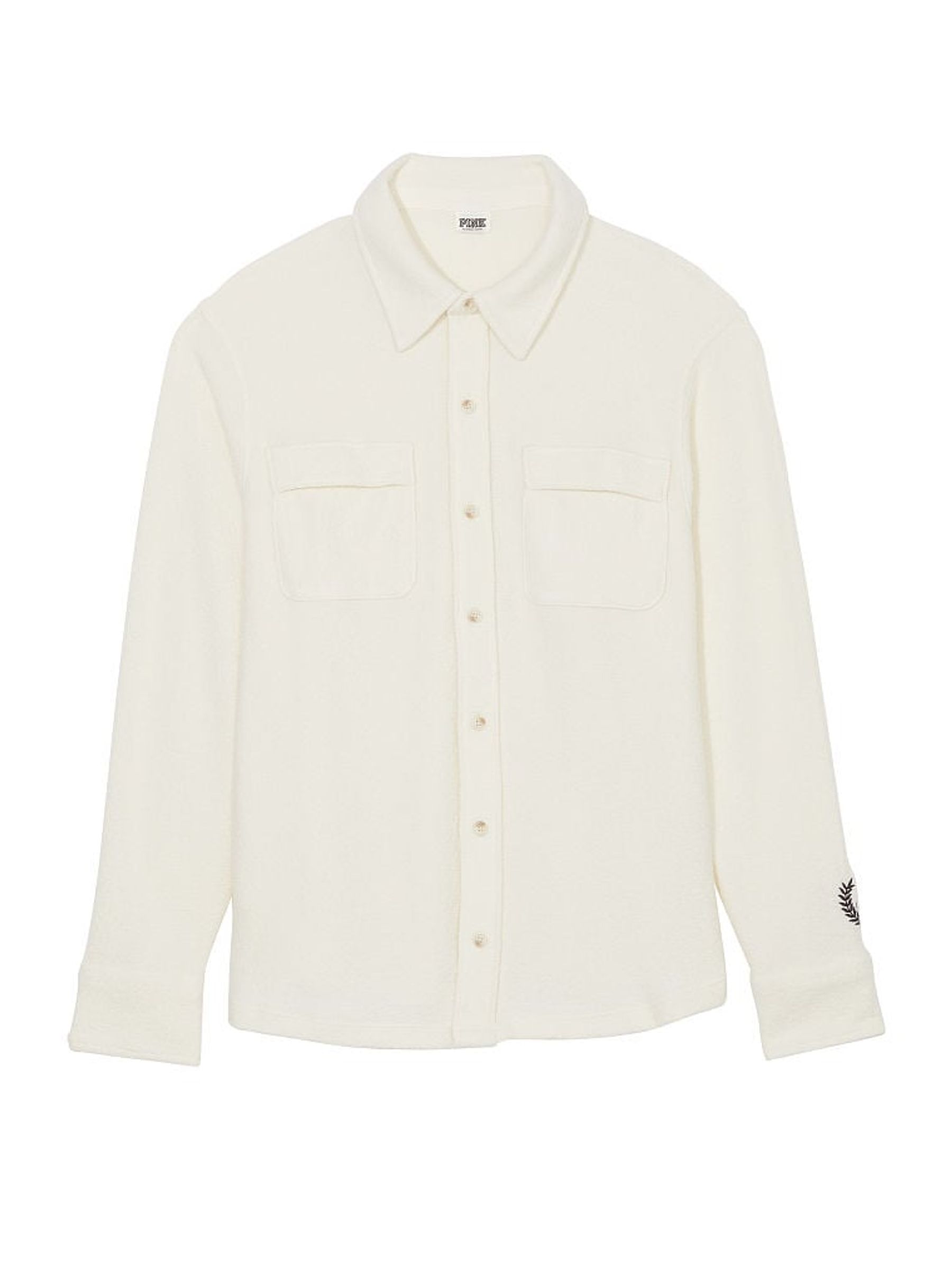 Creamer White Reverse Fleece Shacket - Image 4 of 4