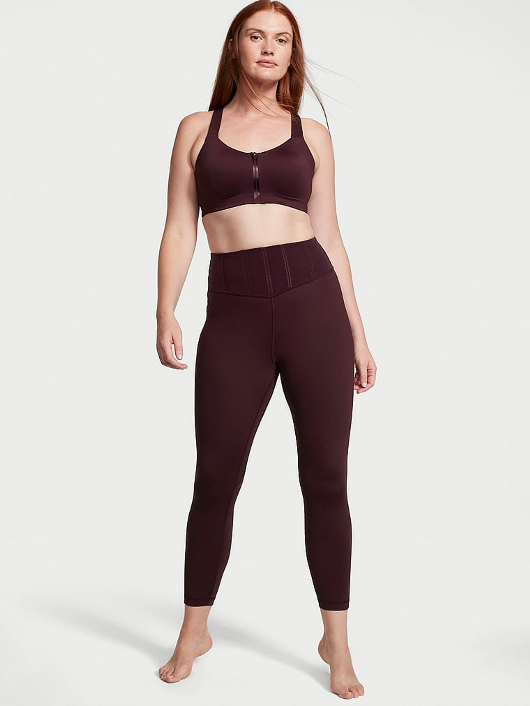 Winter Wine Purple Smooth Front Fastening Wired High Impact Sports Bra - Image 3 of 4