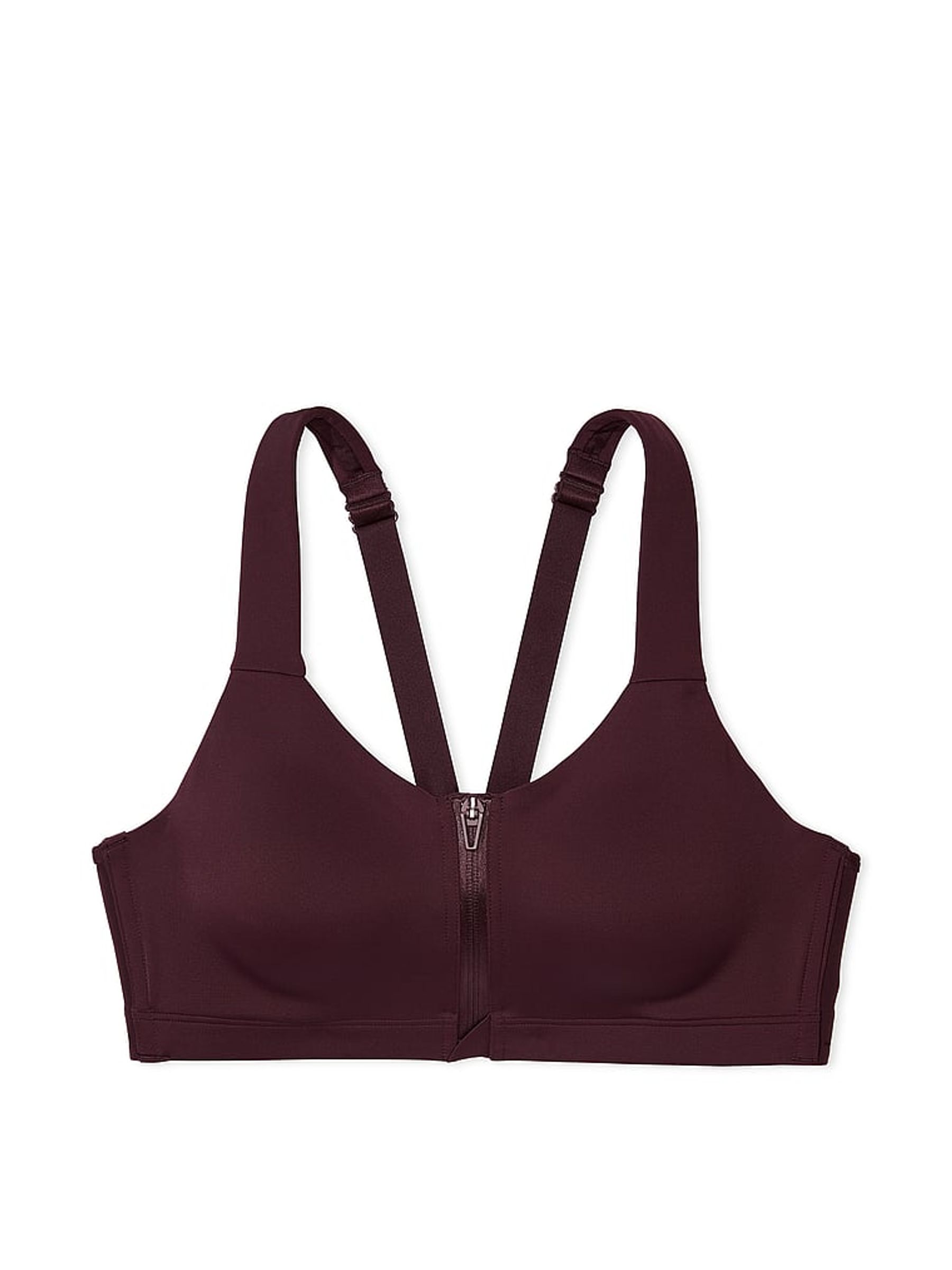 Winter Wine Purple Smooth Front Fastening Wired High Impact Sports Bra - Image 4 of 4