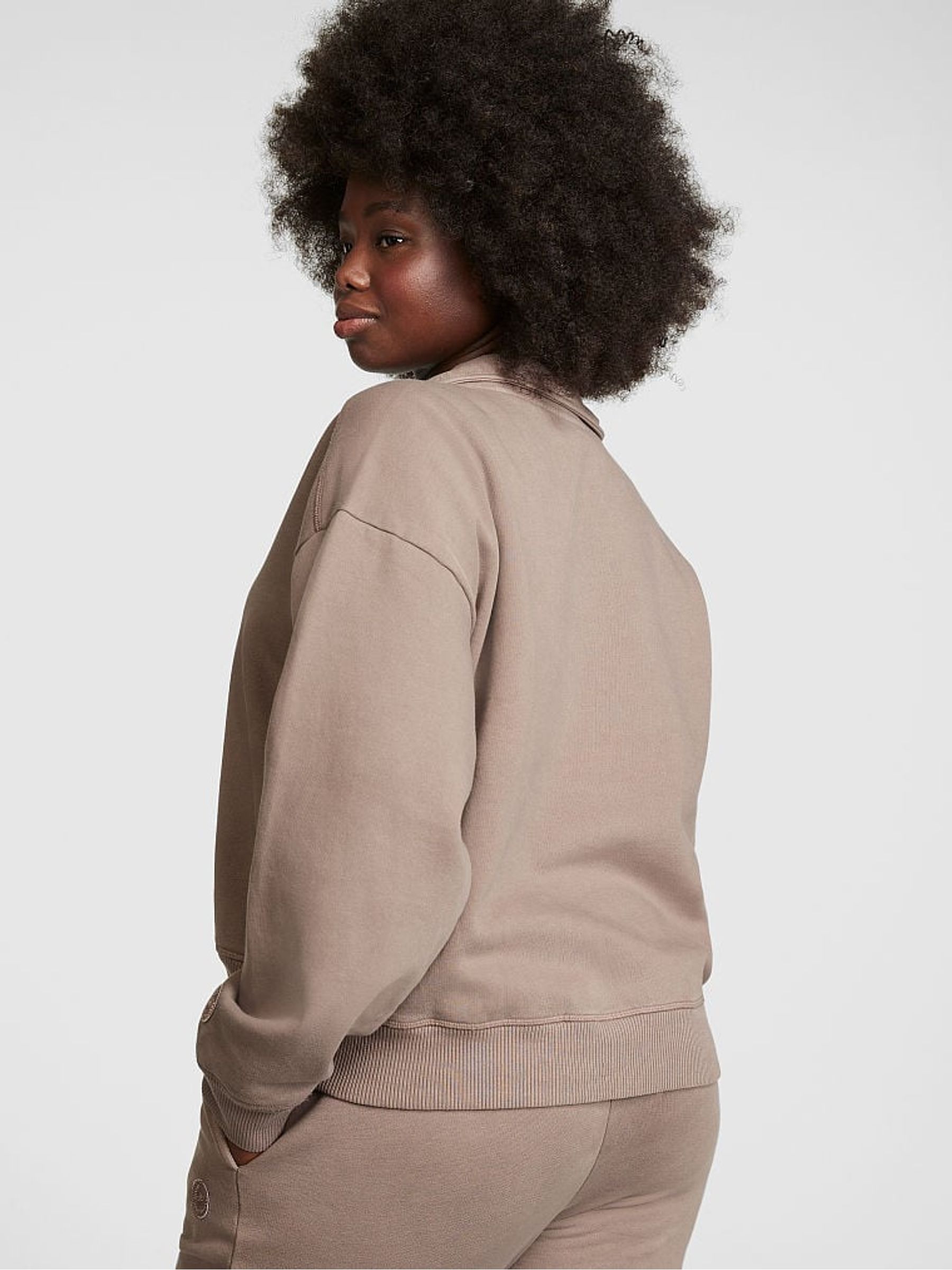 Iced Coffee Brown Fleece Sweatshirt - Image 2 of 4