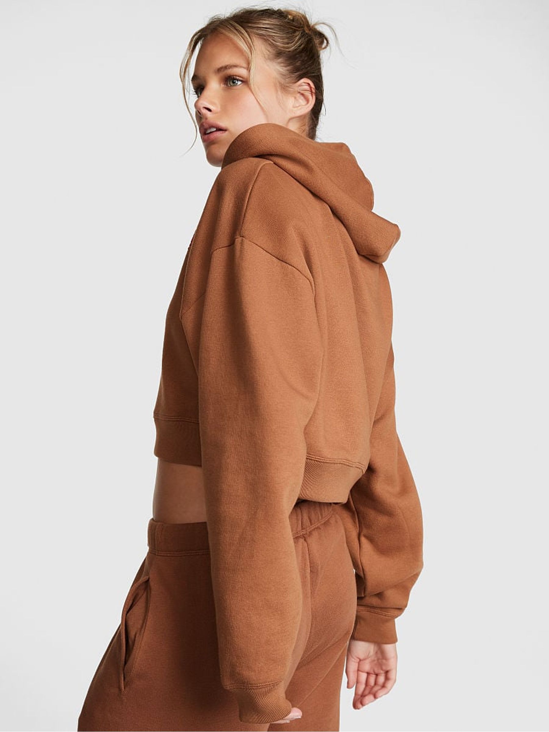 Caramel Kiss Brown Cropped Hoodie - Image 2 of 4