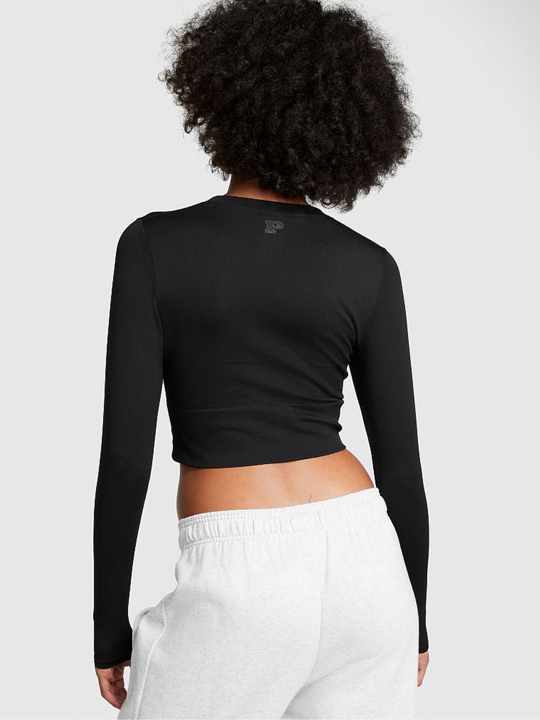 Pure Black Active Long Sleeve T-Shirt - Image 2 of 3