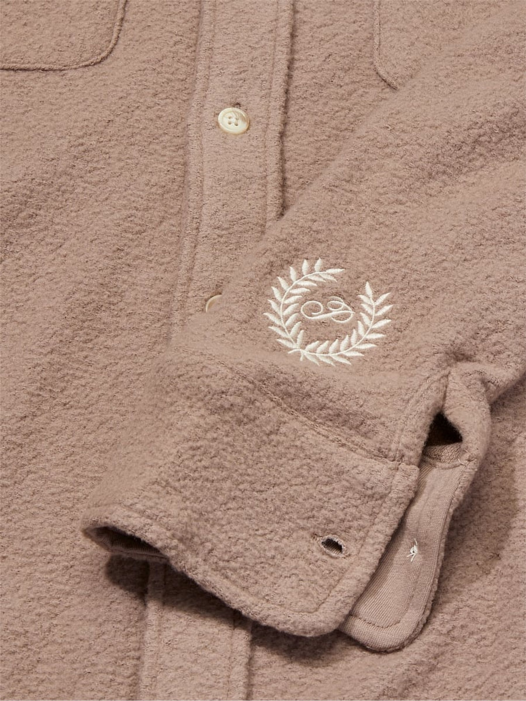 Iced Coffee Brown Reverse Fleece Shacket - Image 4 of 4