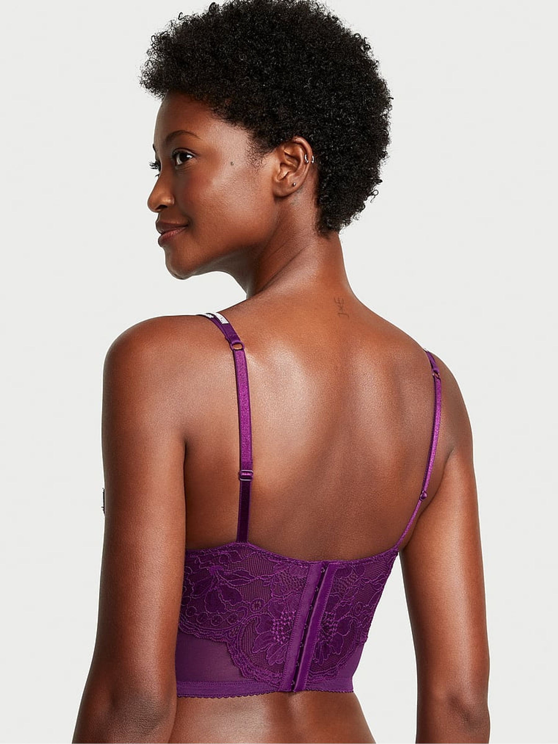 Grape Soda Purple Double Shine Strap Bra Top - Image 2 of 3