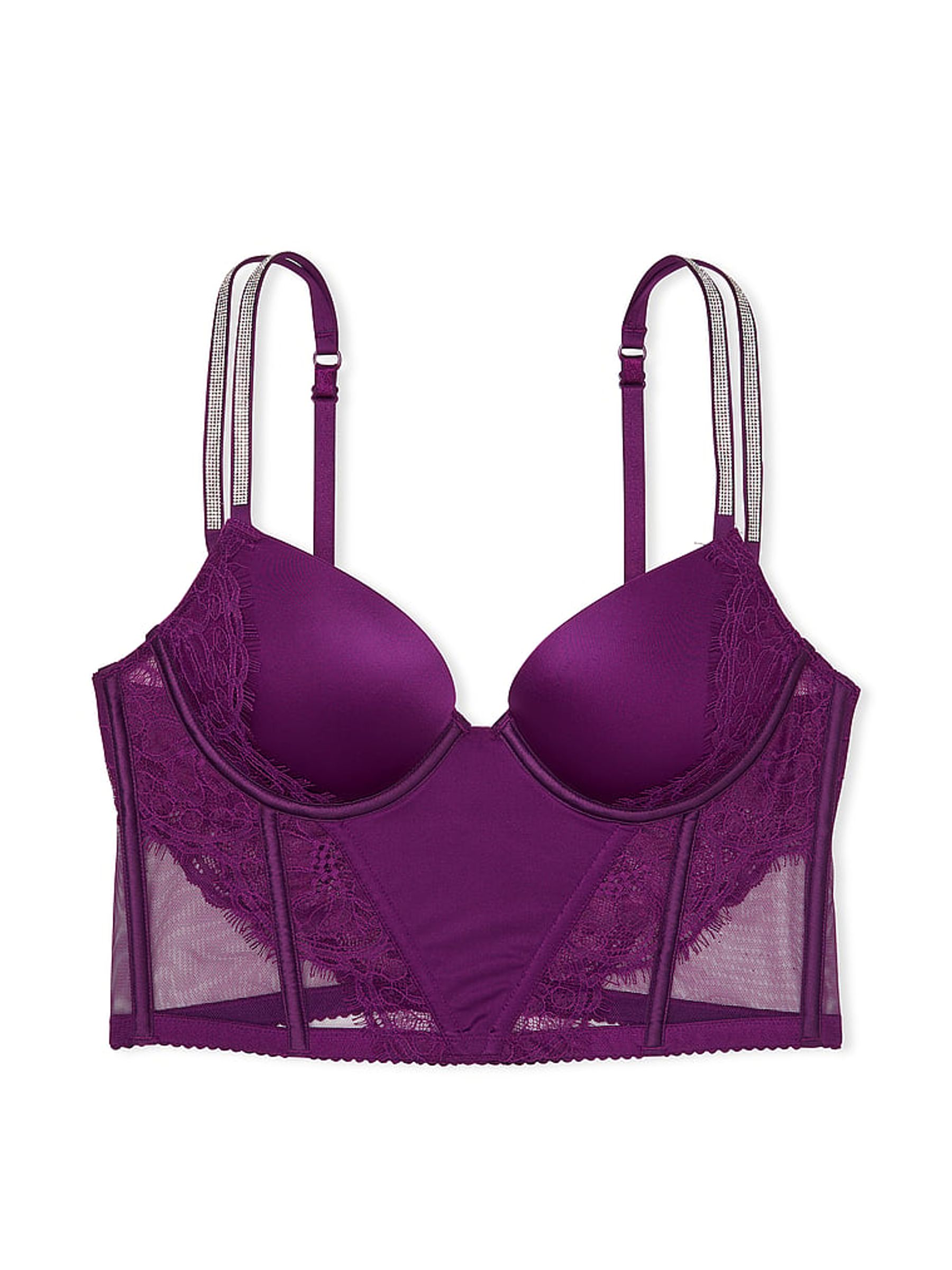 Grape Soda Purple Double Shine Strap Bra Top - Image 3 of 3
