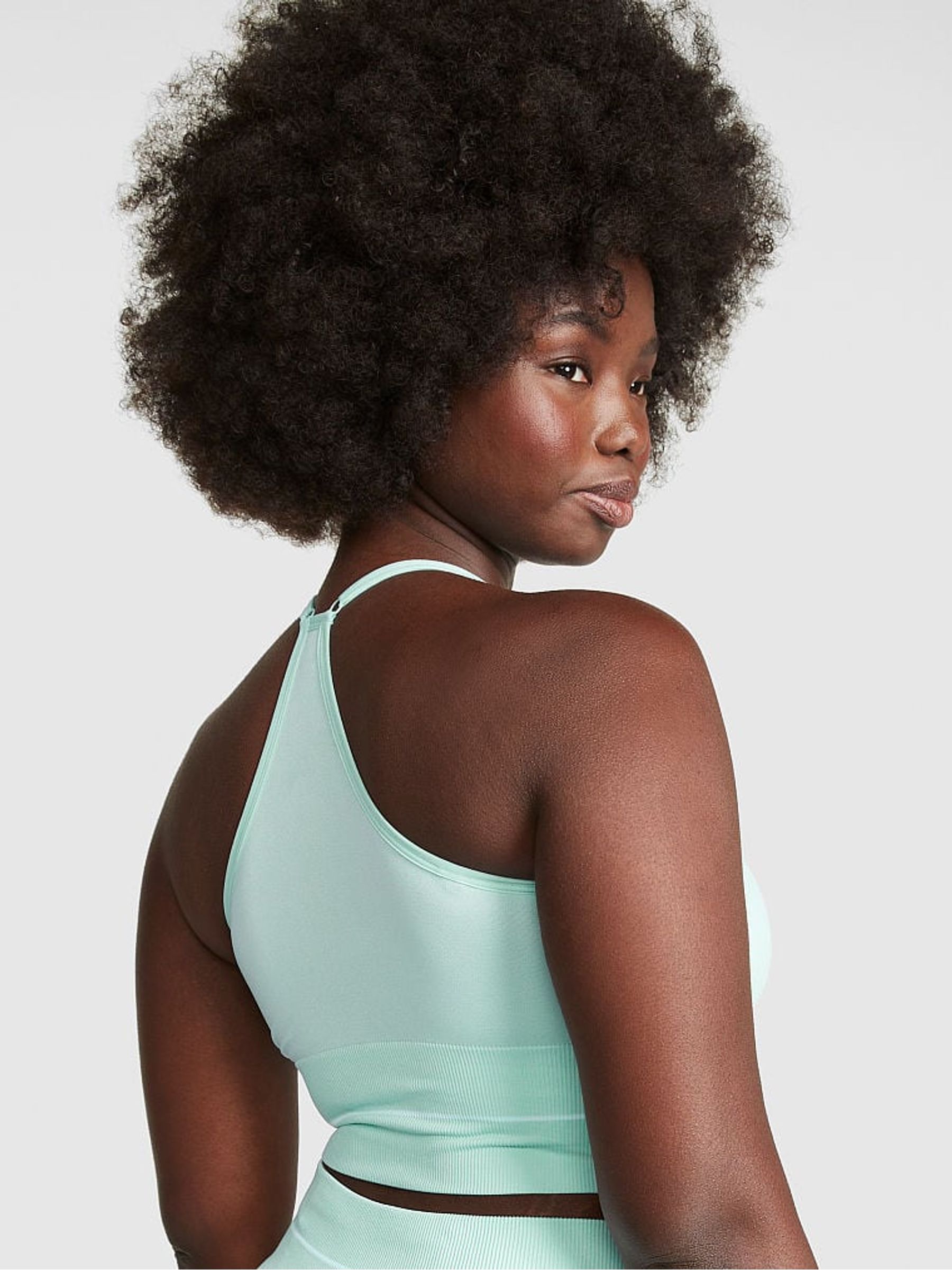 Opal Blue Cropped Sports Bra - Image 2 of 4