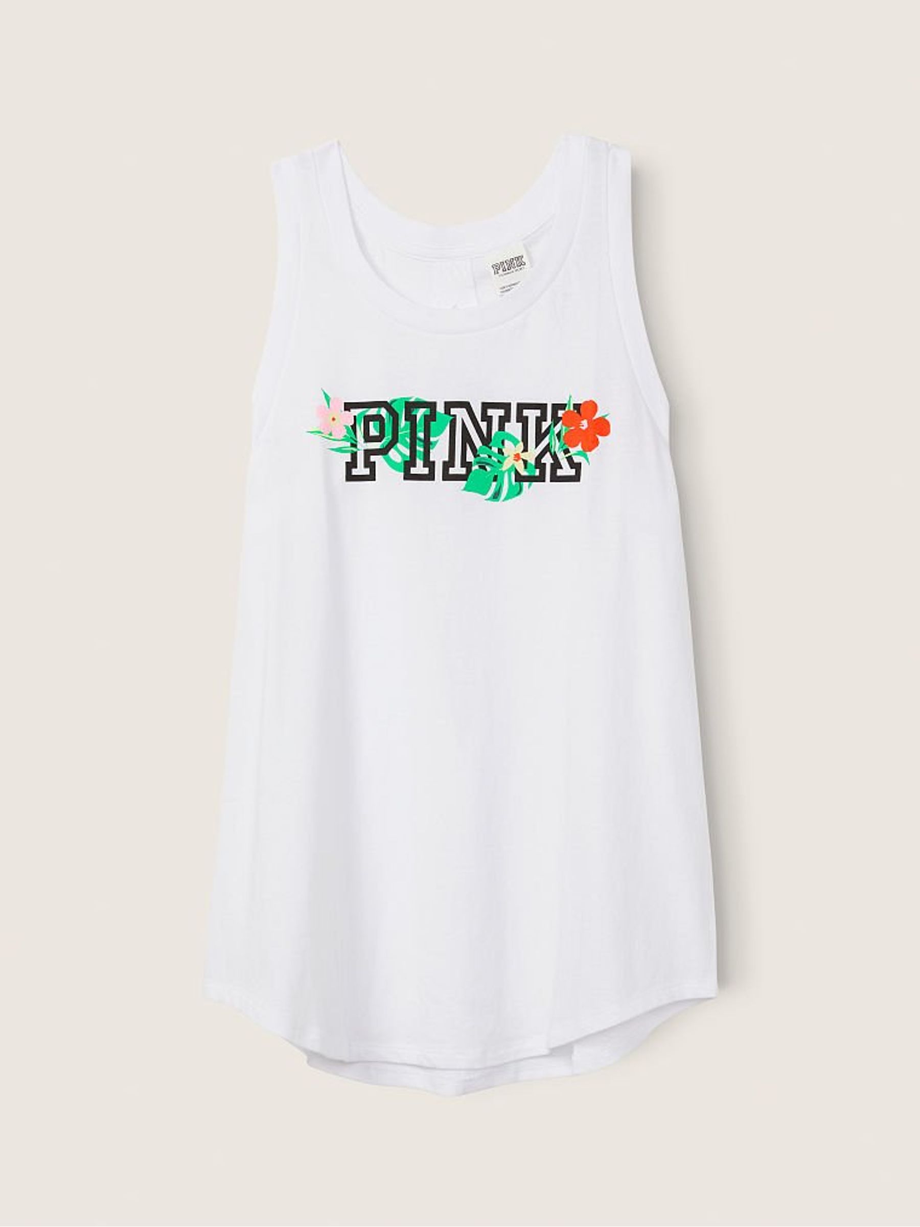 Optic White With Tropical Logo Everyday Tank Top - Image 3 of 5