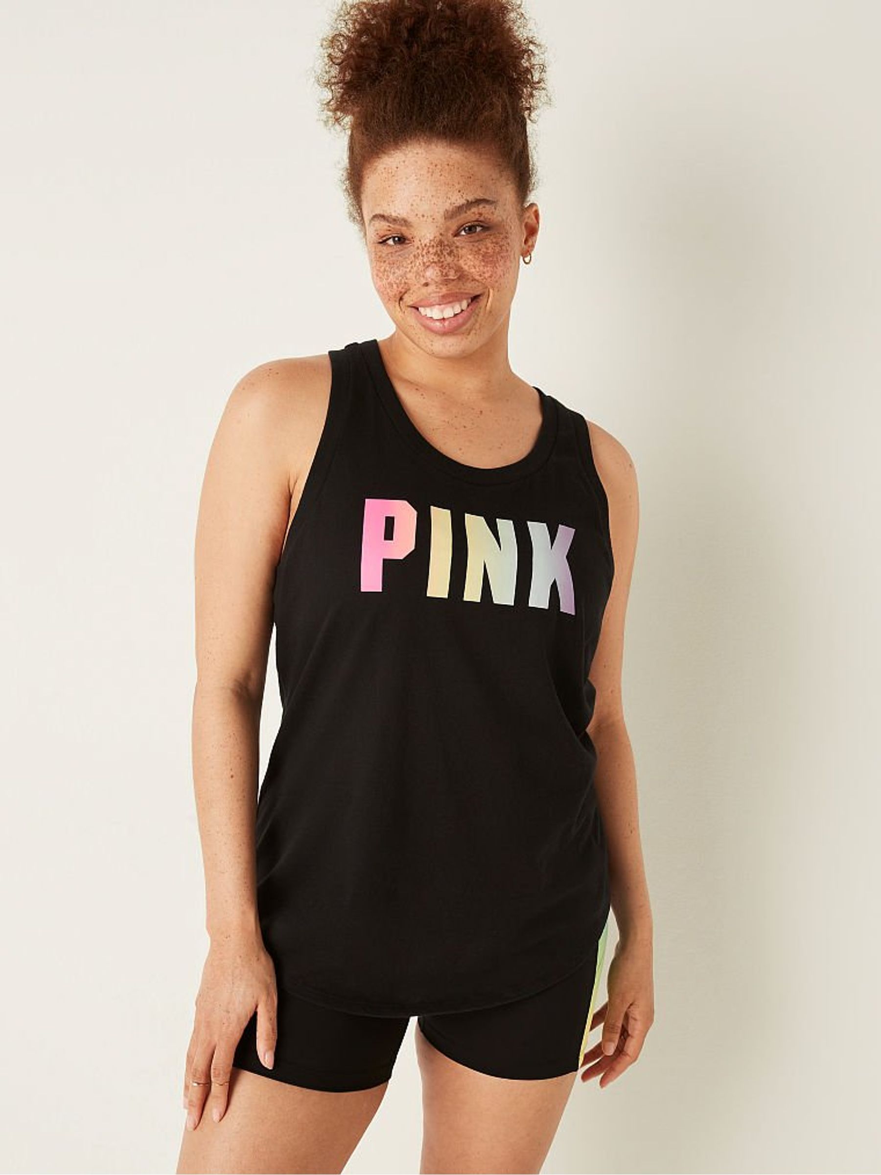 Pure Black Gradient Classic Logo Everyday Tank - Image 1 of 5