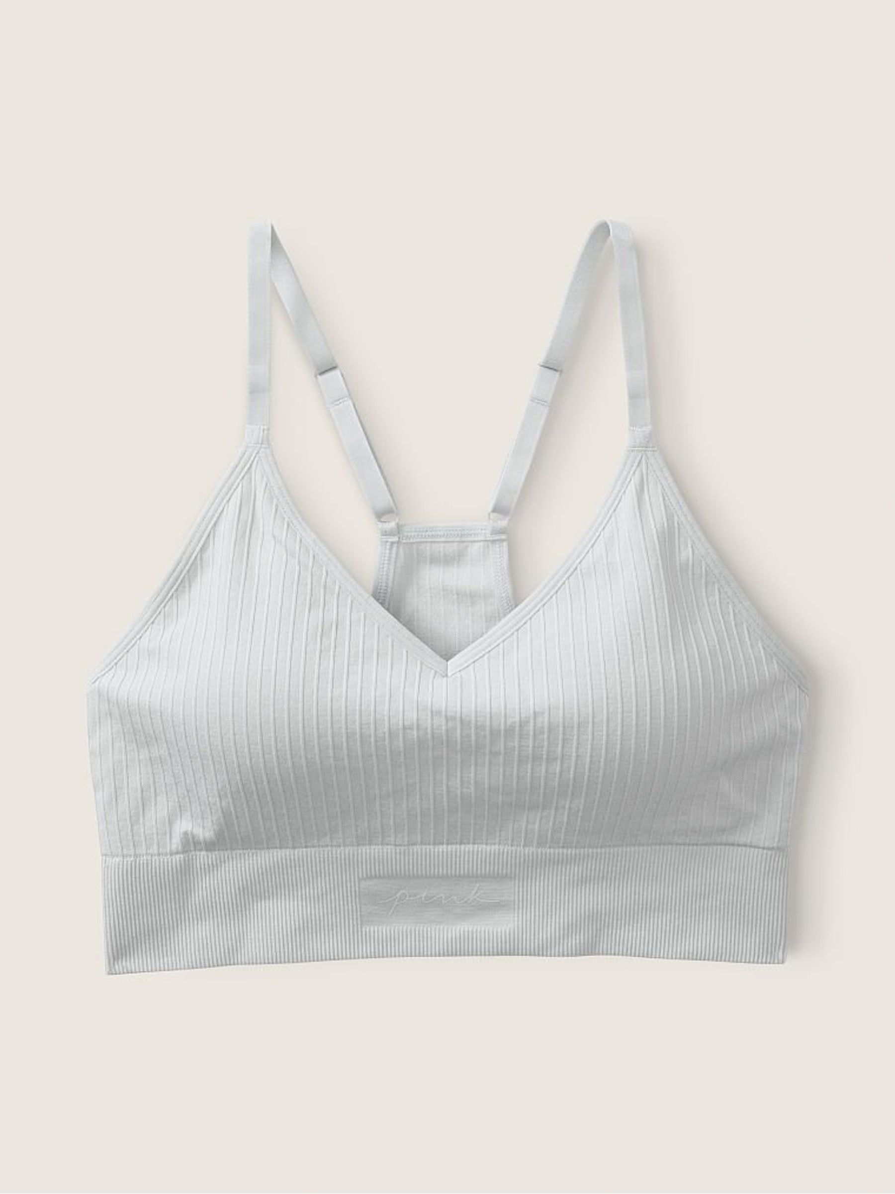 Tinted Grey Seamless Lightly Lined Low Impact Sports Bra - Image 1 of 2